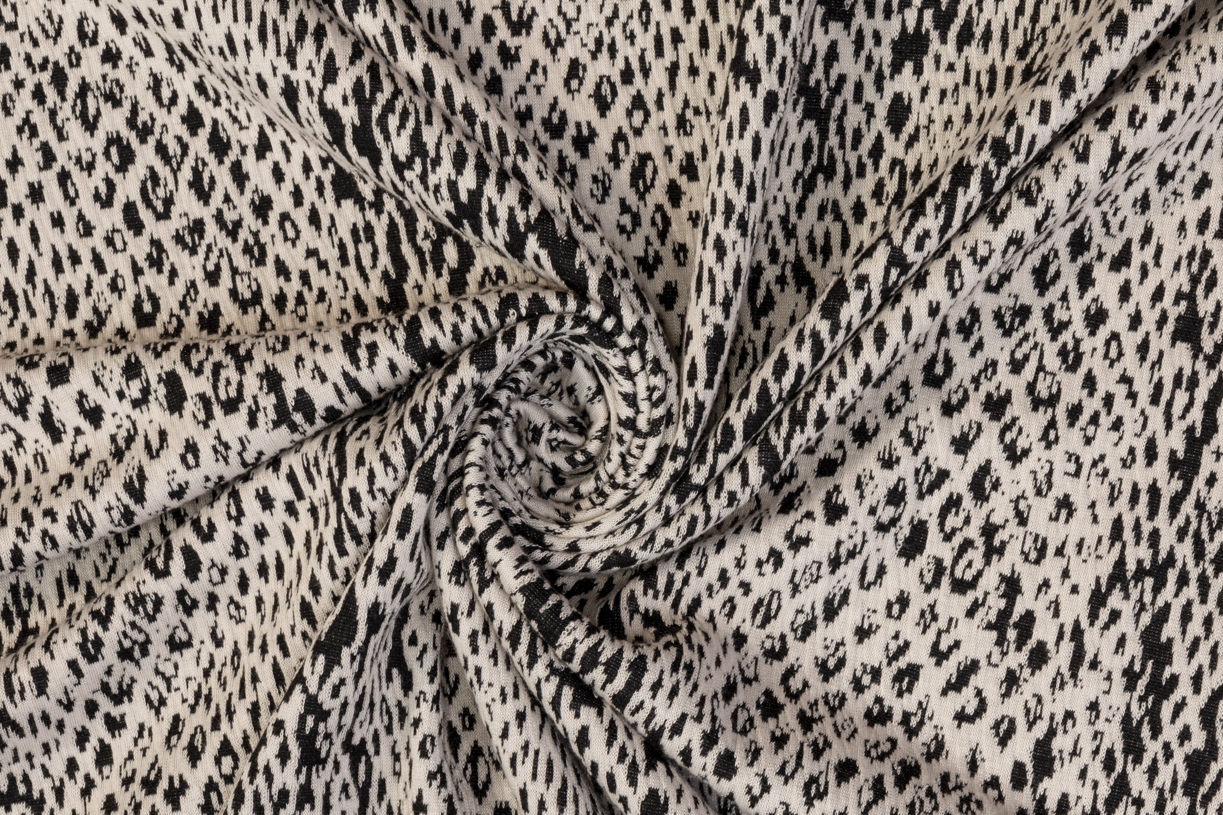 Snake Skin Jersey Knit - Taupe and Black