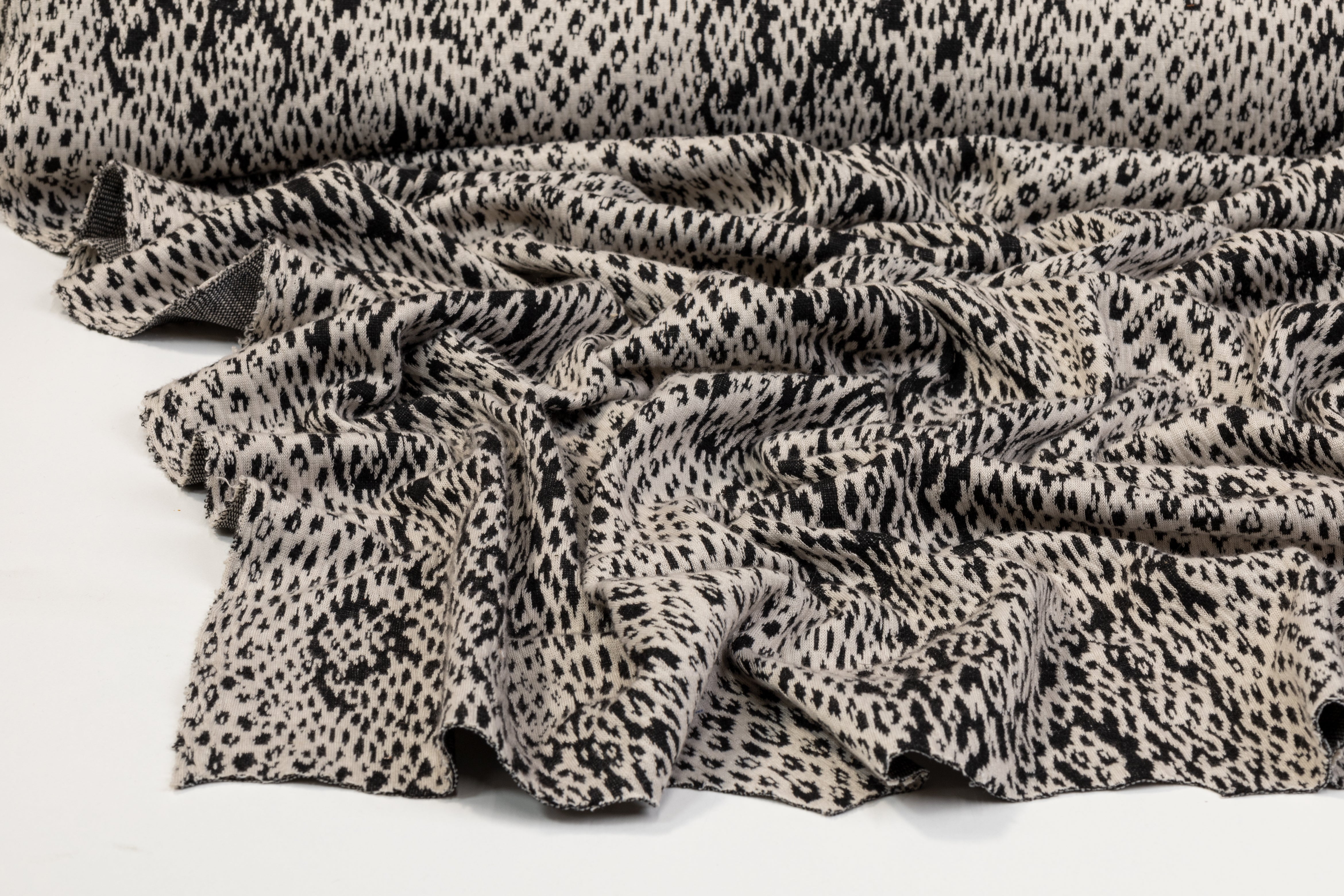 Snake Skin Jersey Knit - Taupe and Black