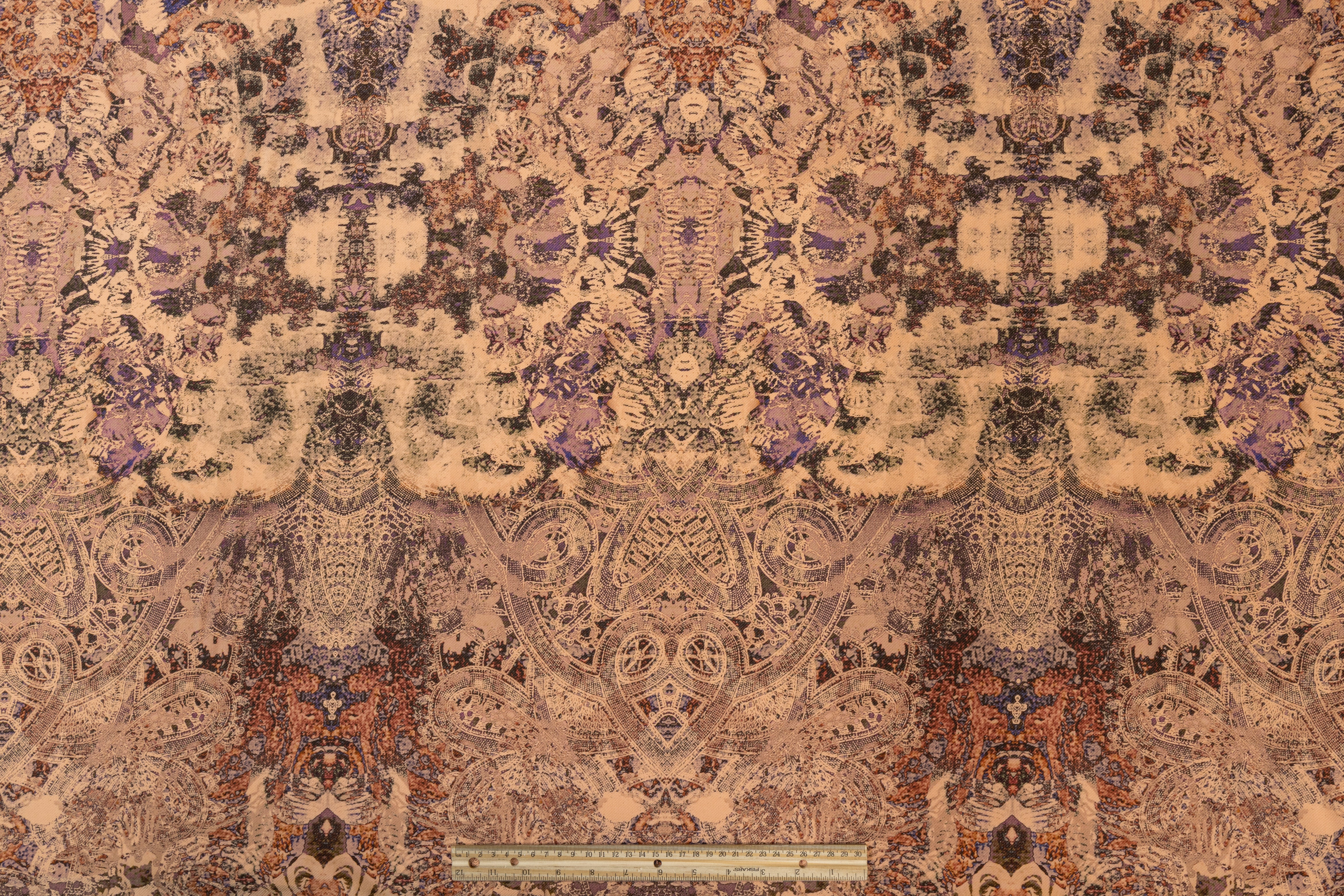 Abstract Heavy Italian Crepe - Multicolor