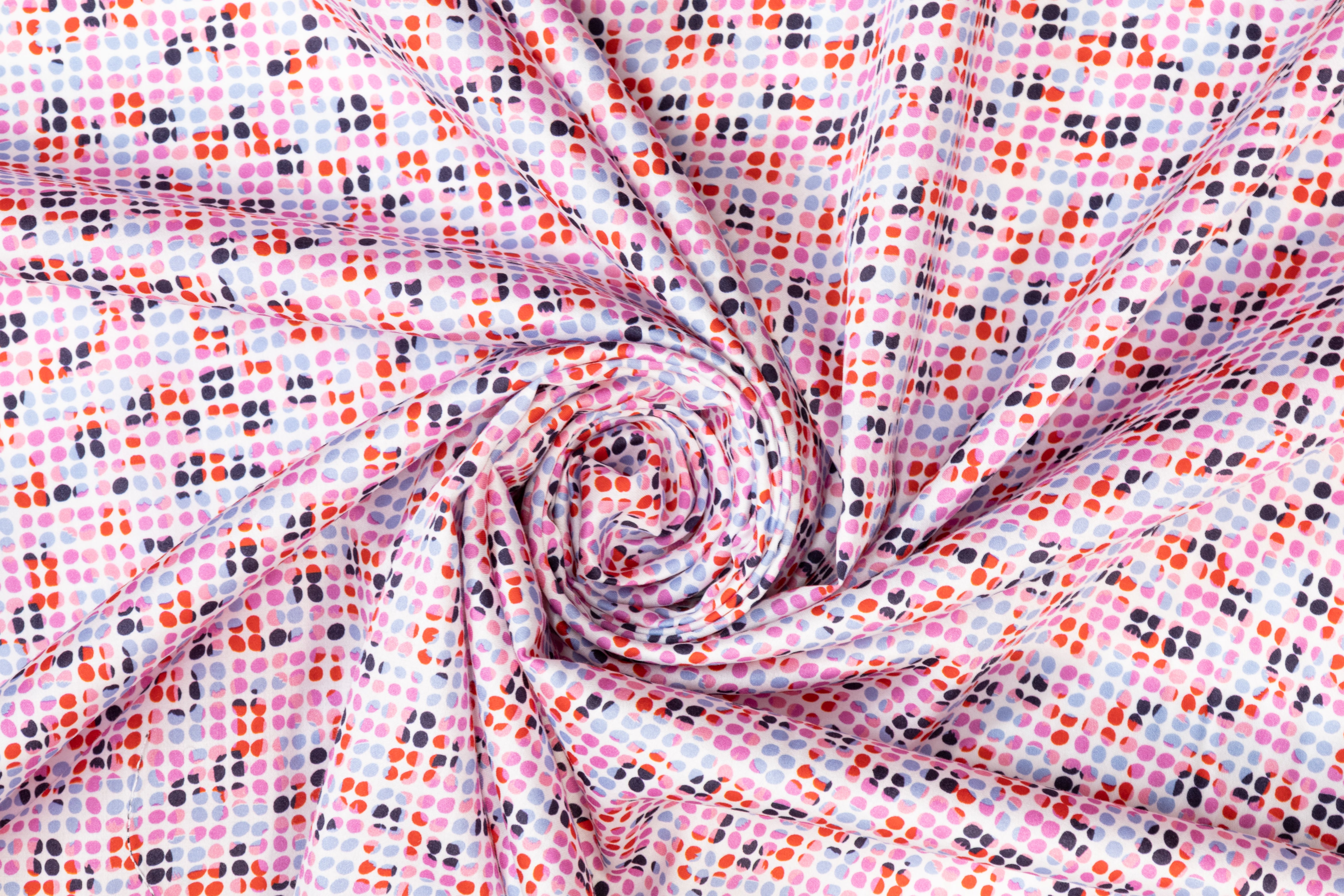 Dotted Printed Italian Cotton - Multicolor