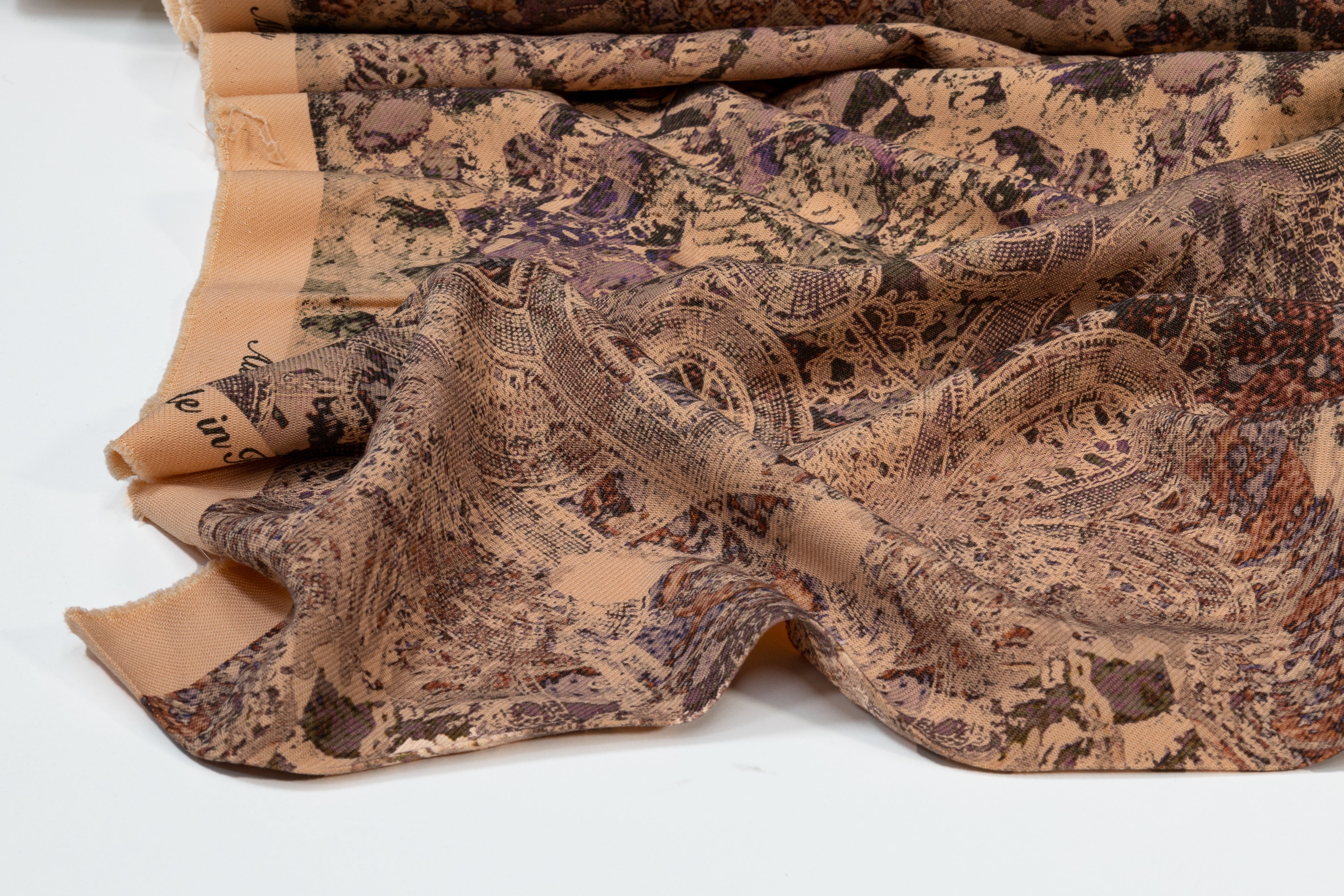 Abstract Heavy Italian Crepe - Multicolor