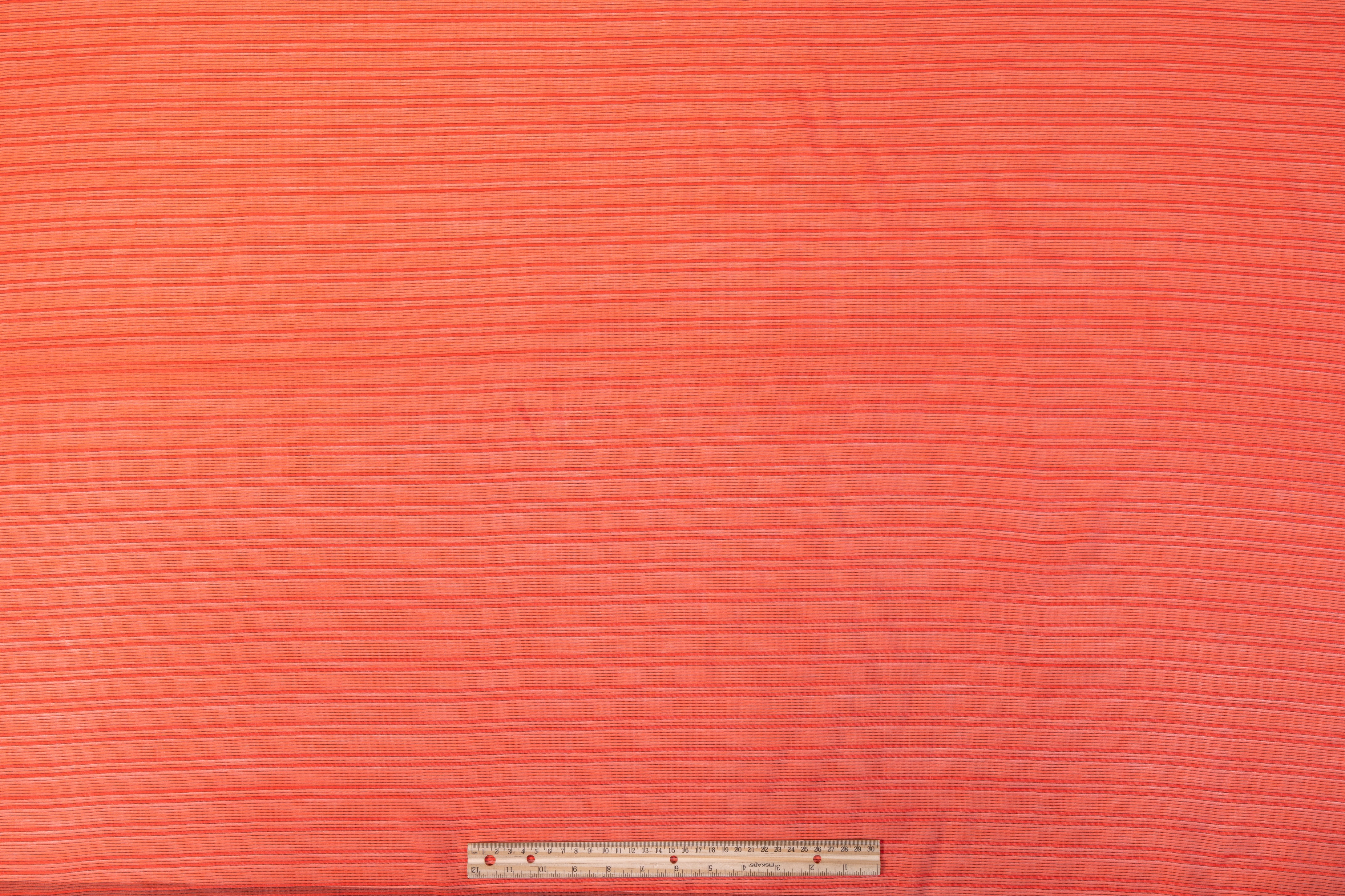 Pin Striped Cotton Voile - Orange