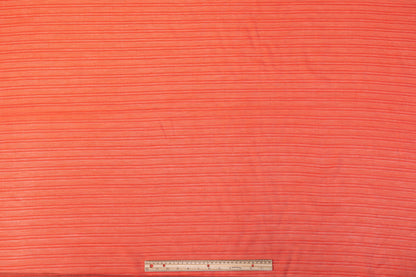 Pin Striped Cotton Voile - Orange