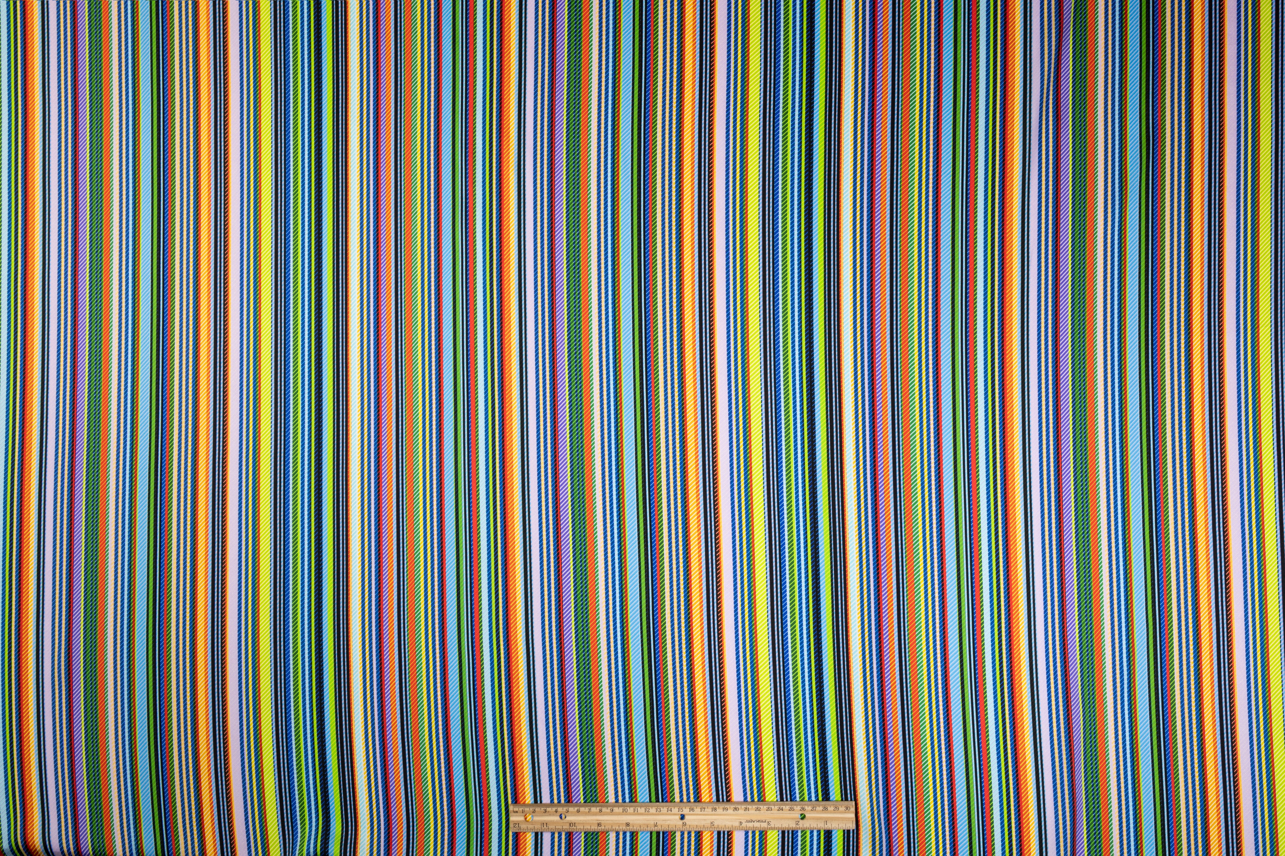 Striped Polyester Charmeuse - Multicolor