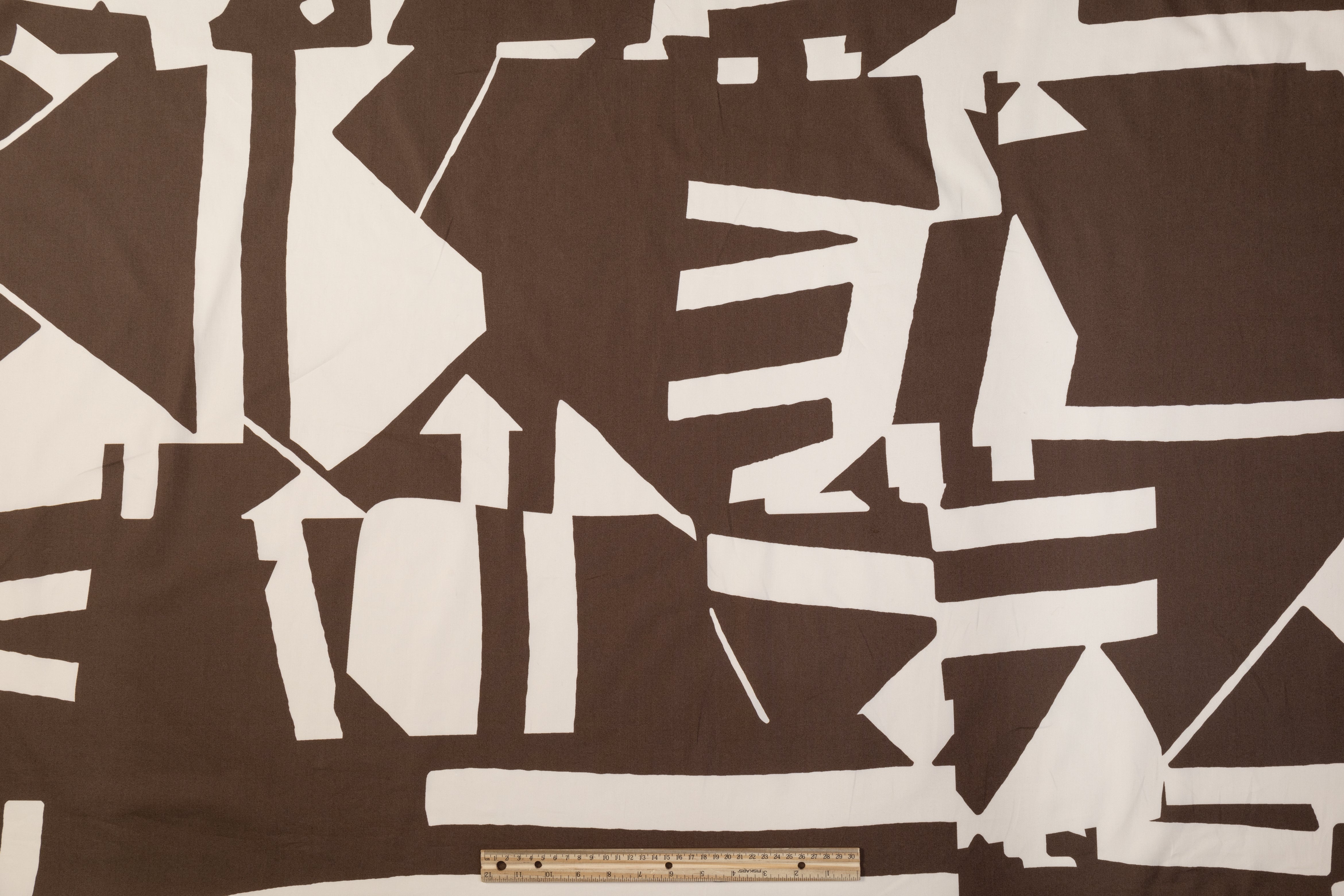 Max Mara - Abstract Italian Cotton - Brown and Beige