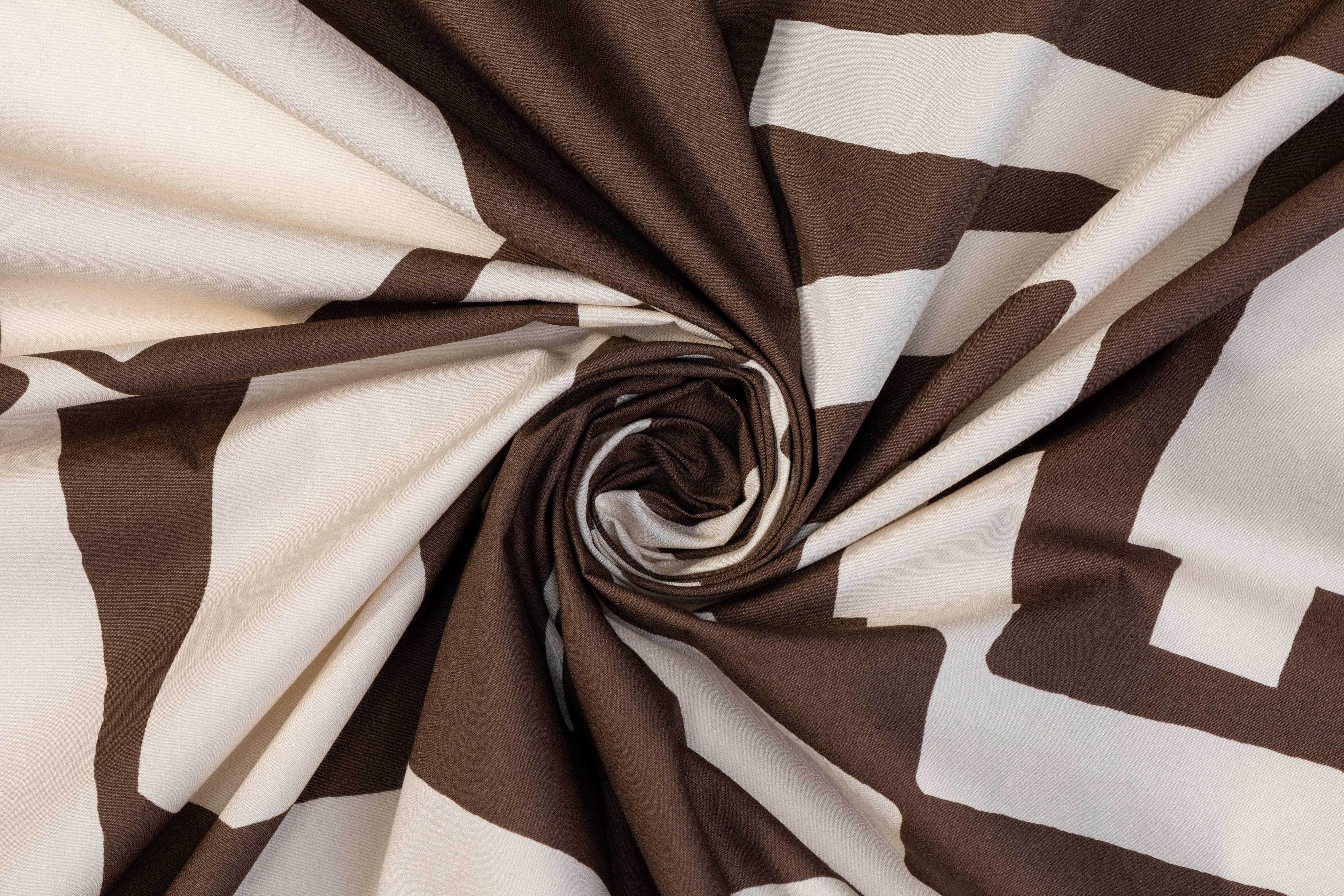 Max Mara - Abstract Italian Cotton - Brown and Beige