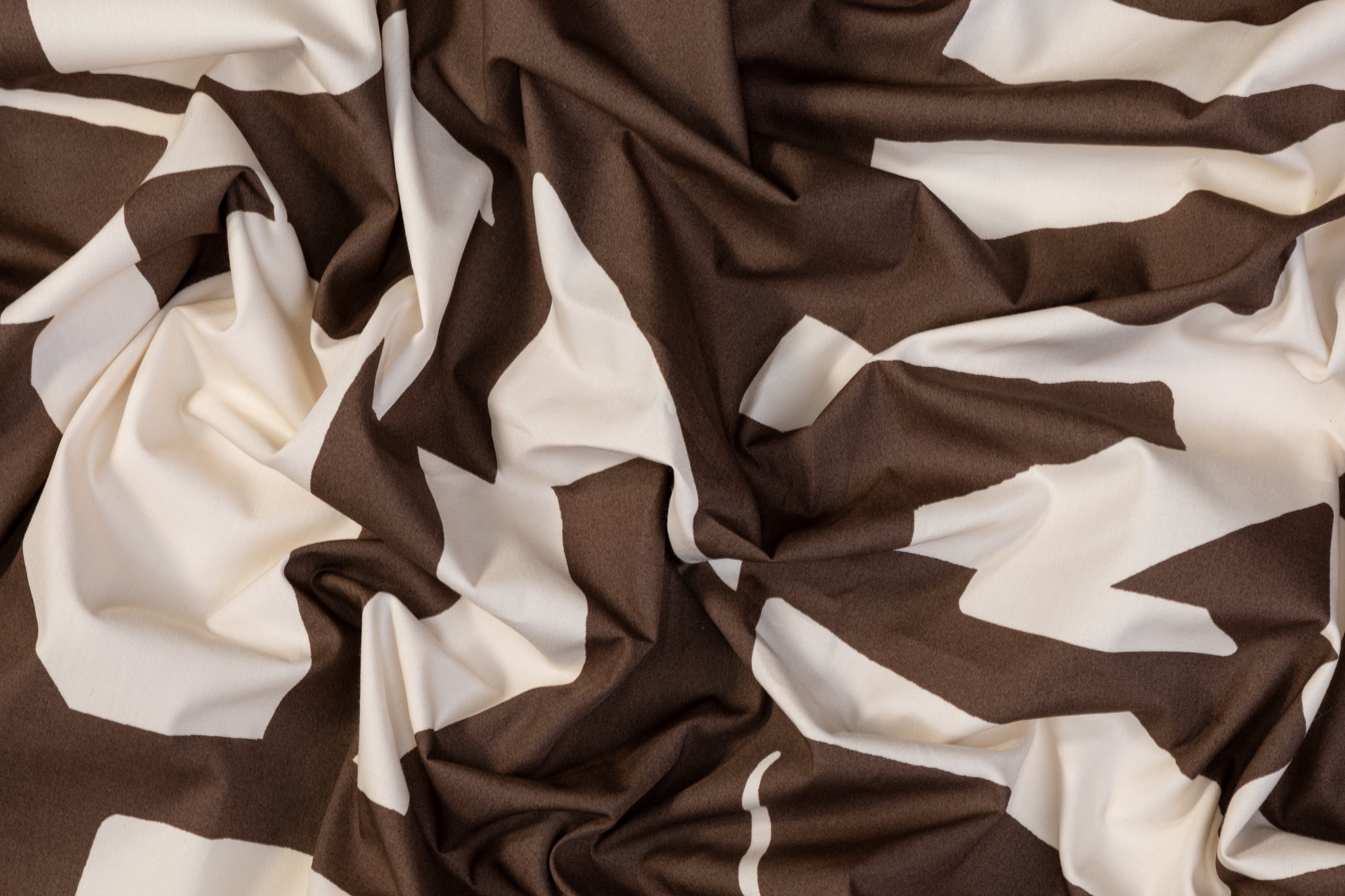 Max Mara - Abstract Italian Cotton - Brown and Beige