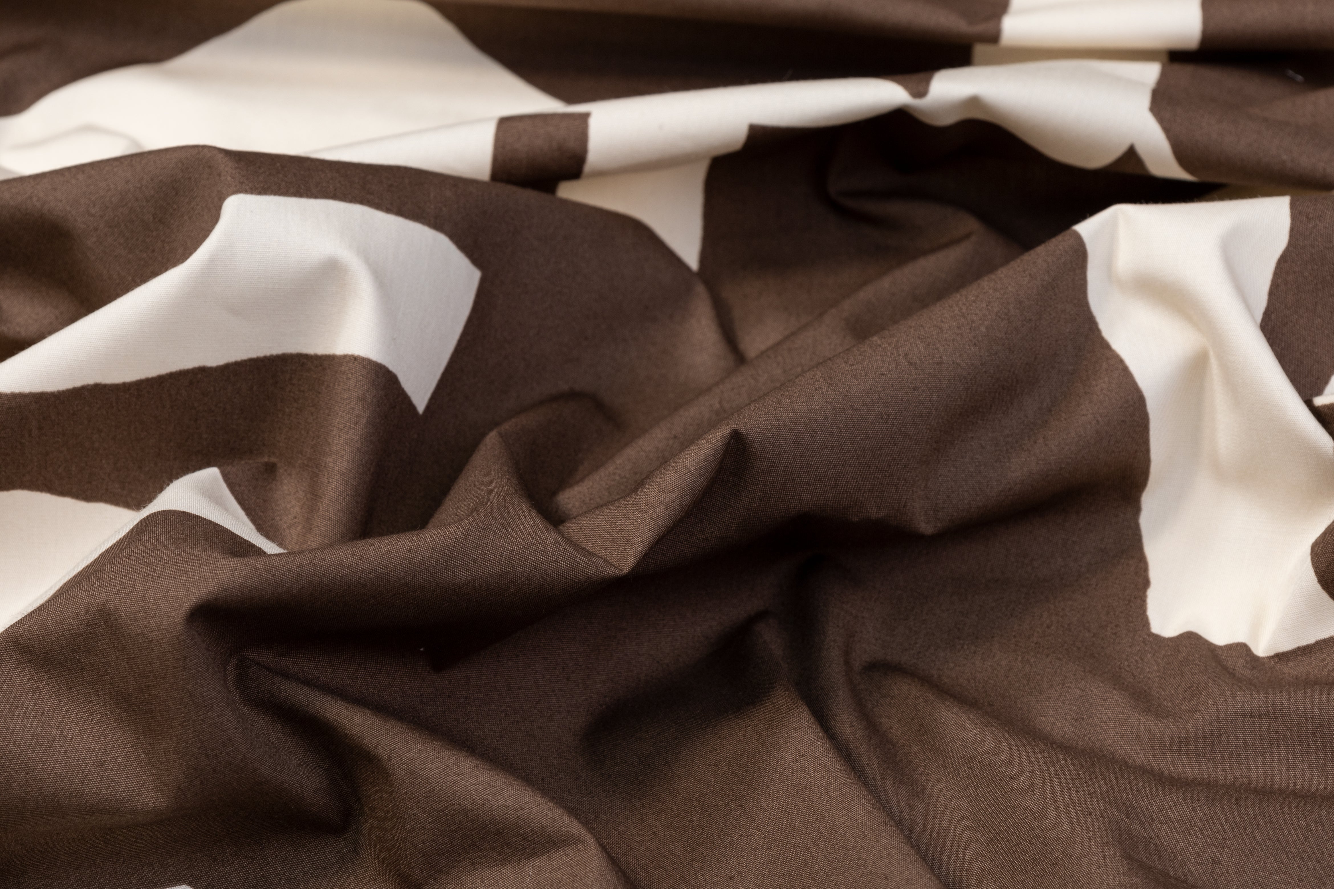 Max Mara - Abstract Italian Cotton - Brown and Beige