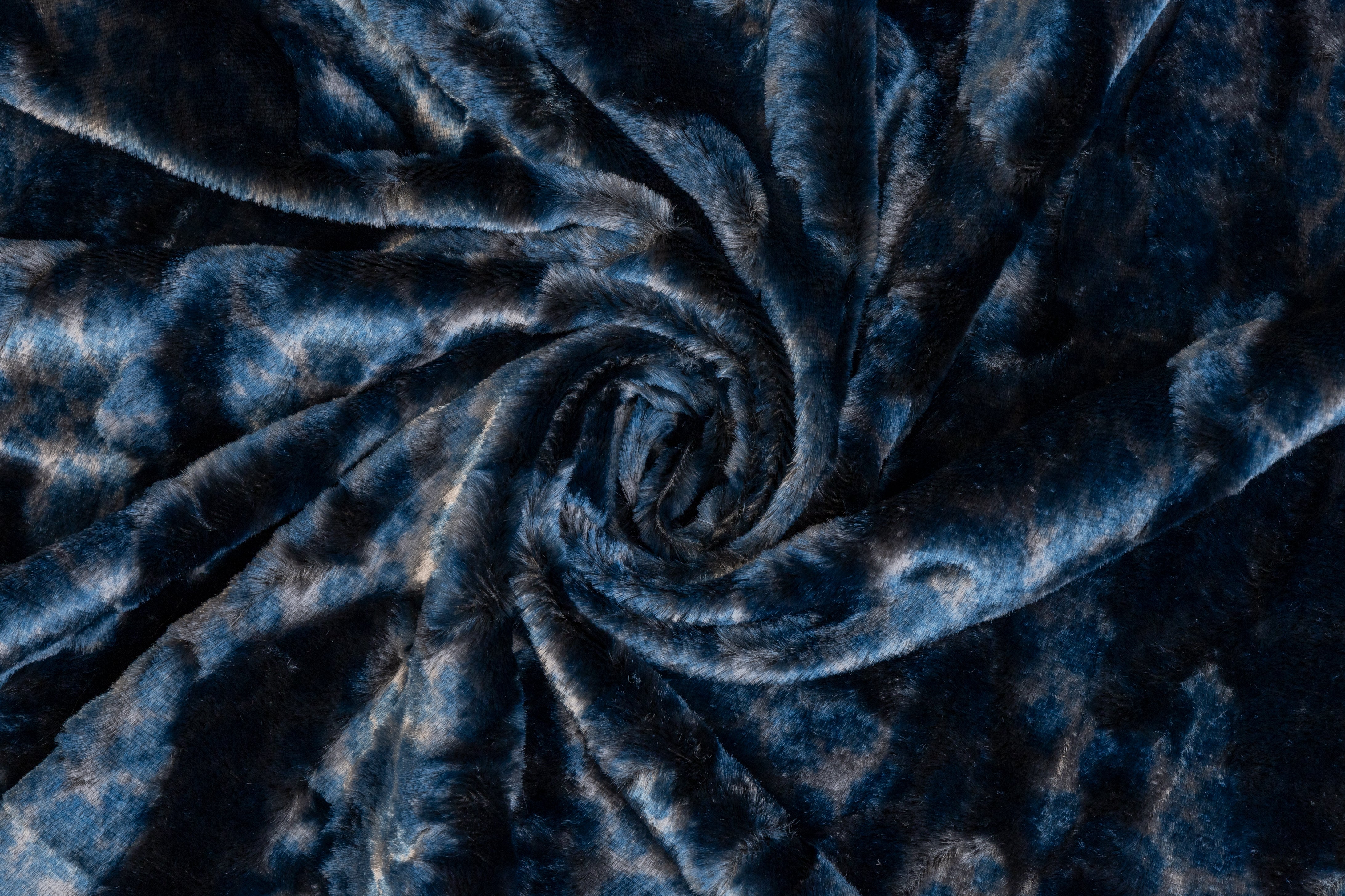 High Low Italian Faux Fur - Blue