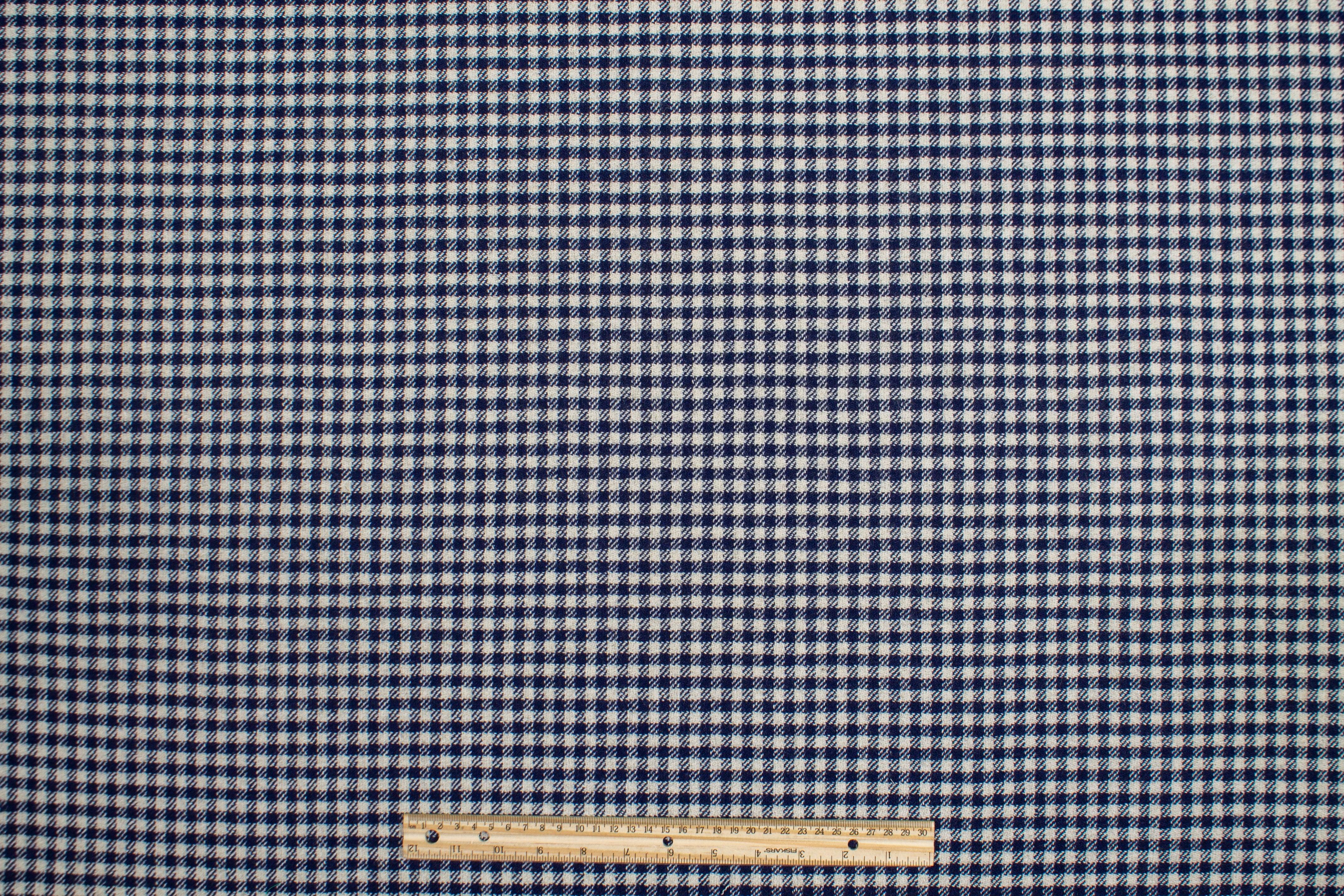Double Faced Gingham Check Wool Coating - Prime Fabrics