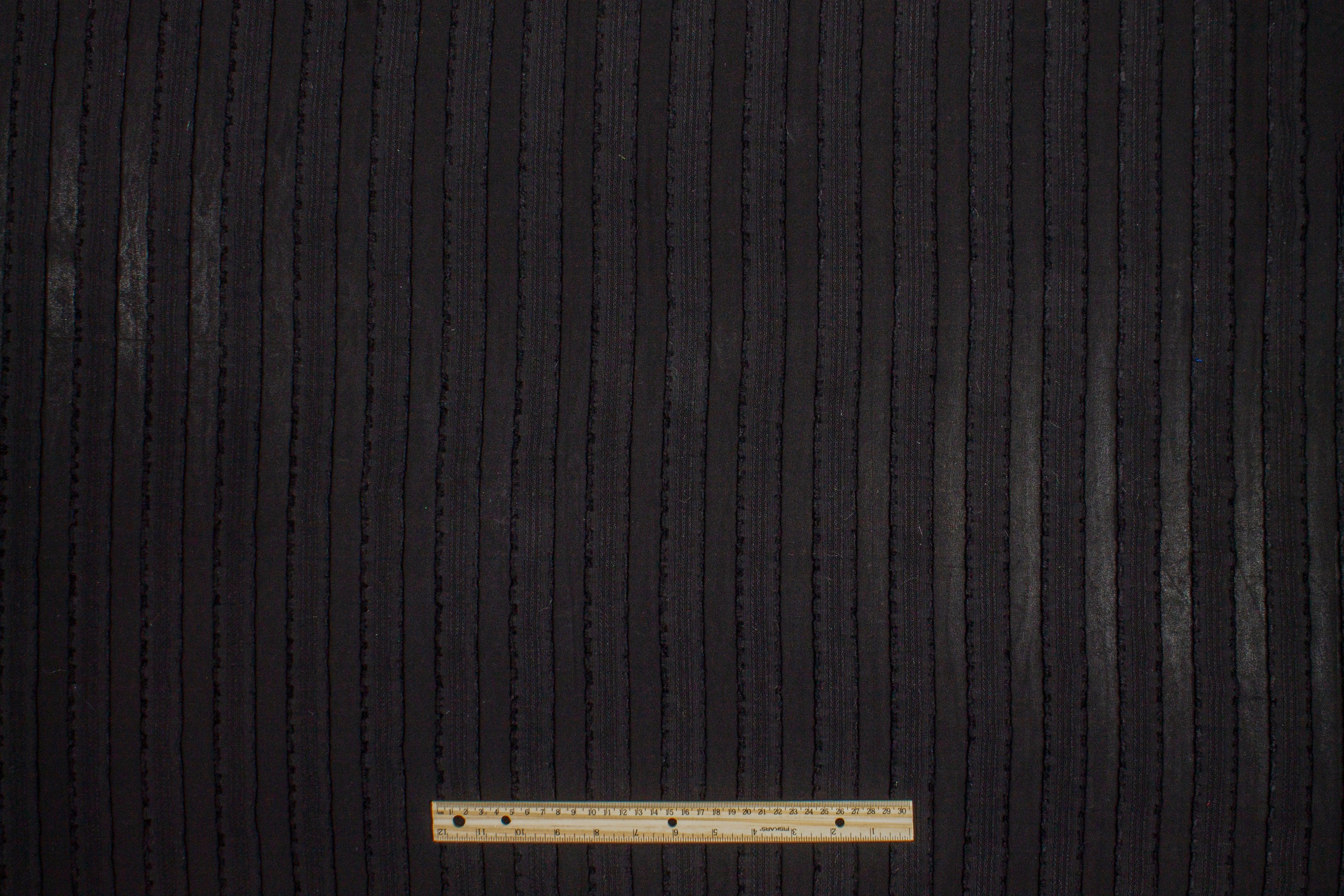 Italian Viscose Striped Burnout - Prime Fabrics