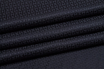Lightweight Silk Jacquard - Navy Blue - Prime Fabrics