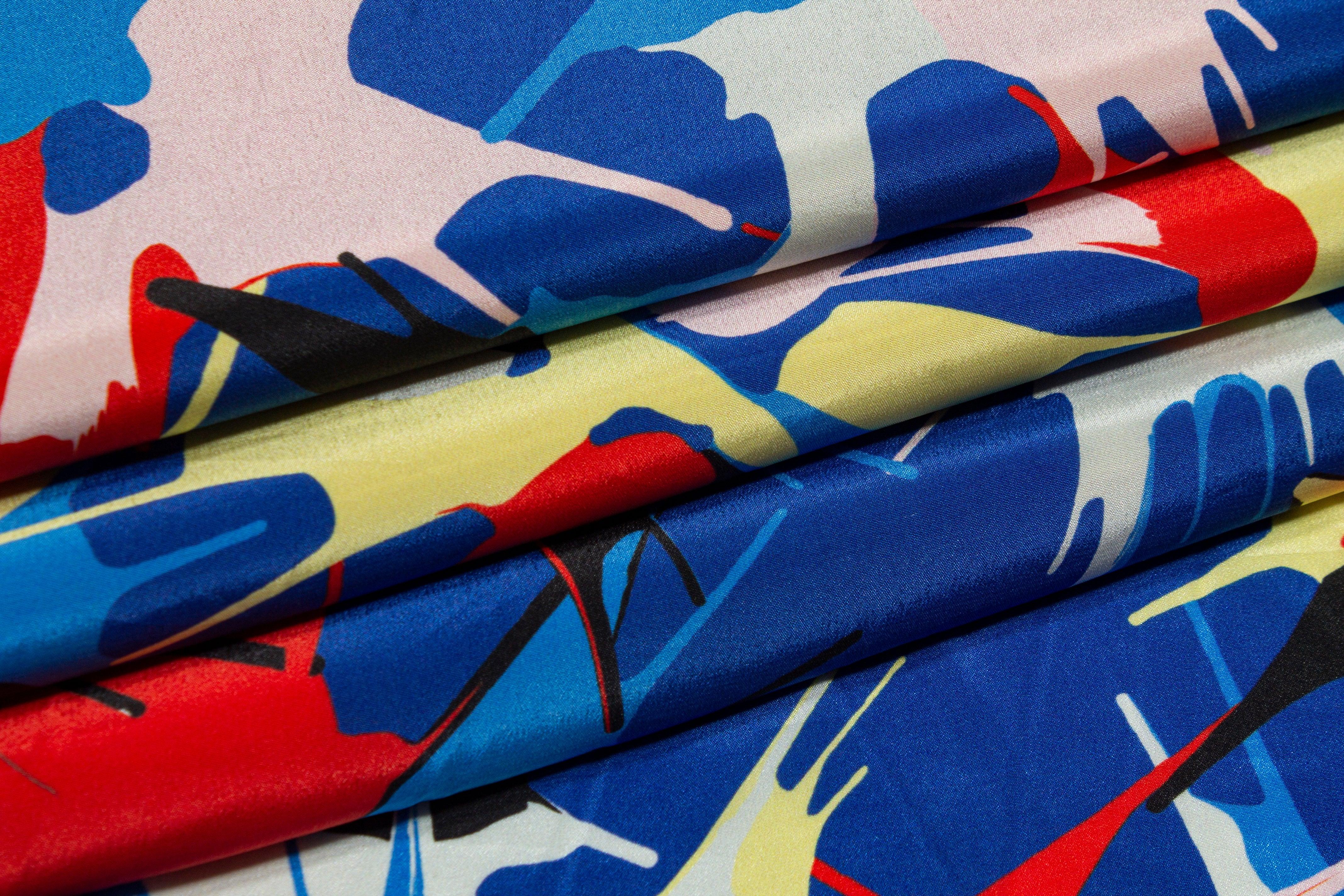 Multicolor Paint Splatter Silk Crepe De Chine - Prime Fabrics