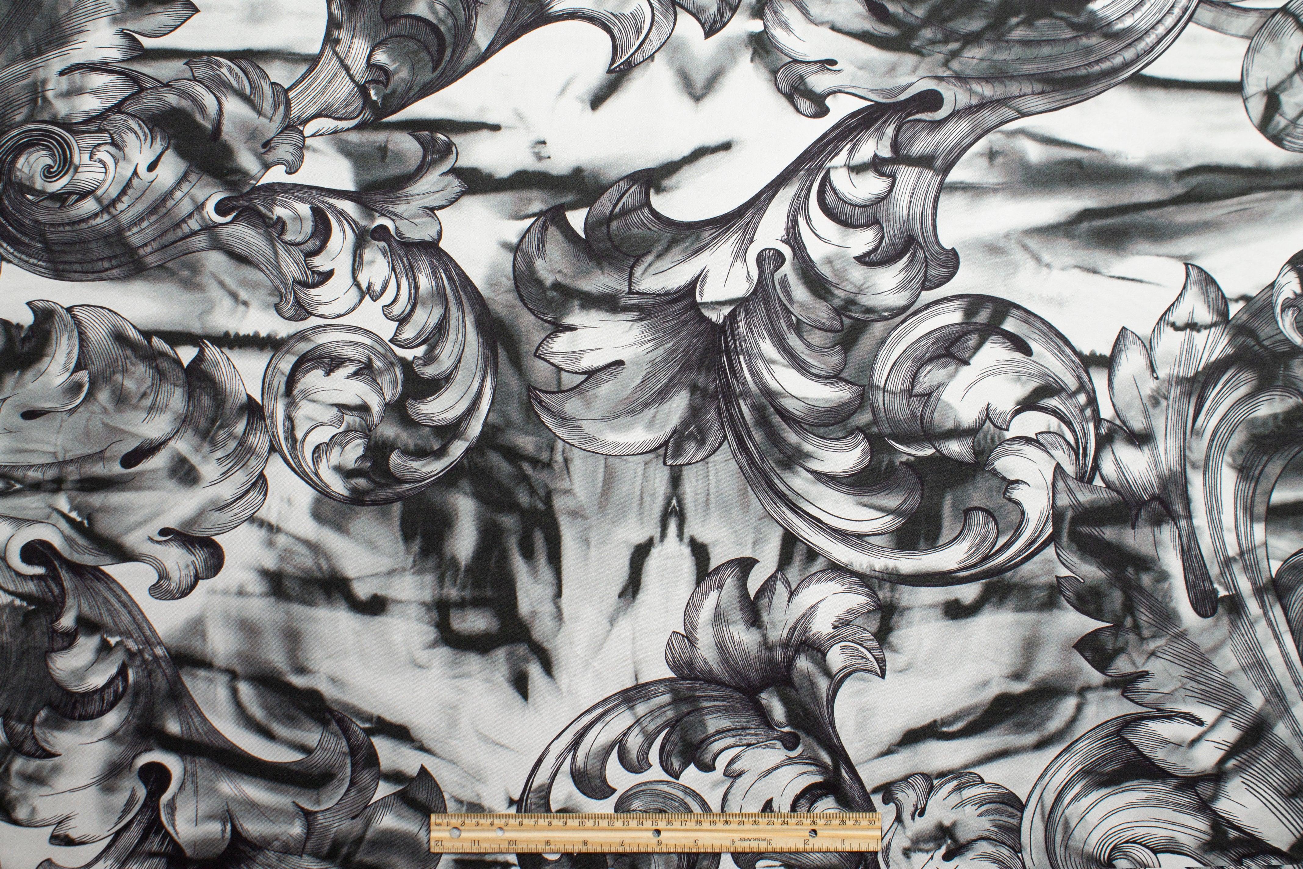 Washed Gray Italian Silk Twill - Prime Fabrics