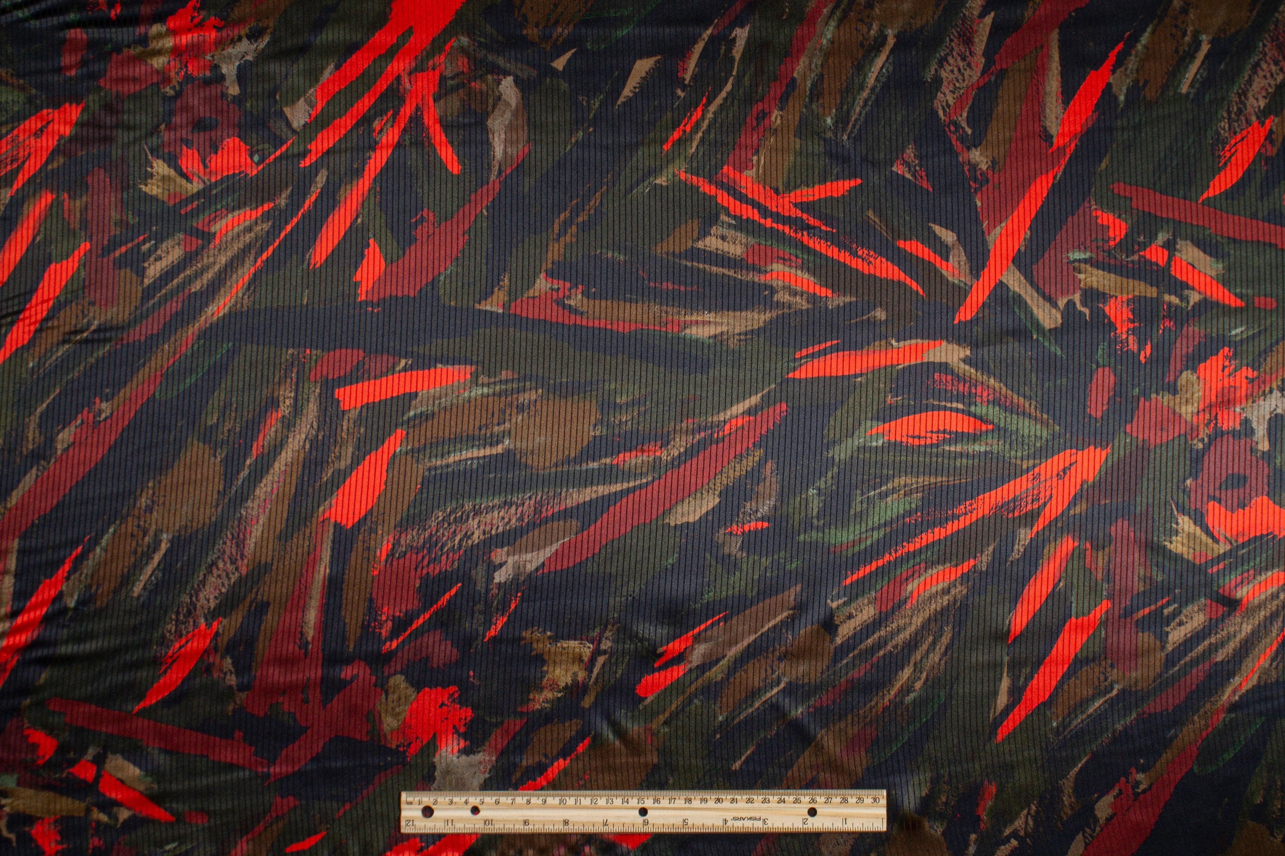 Abstract Italian Silk Charmeuse - Prime Fabrics