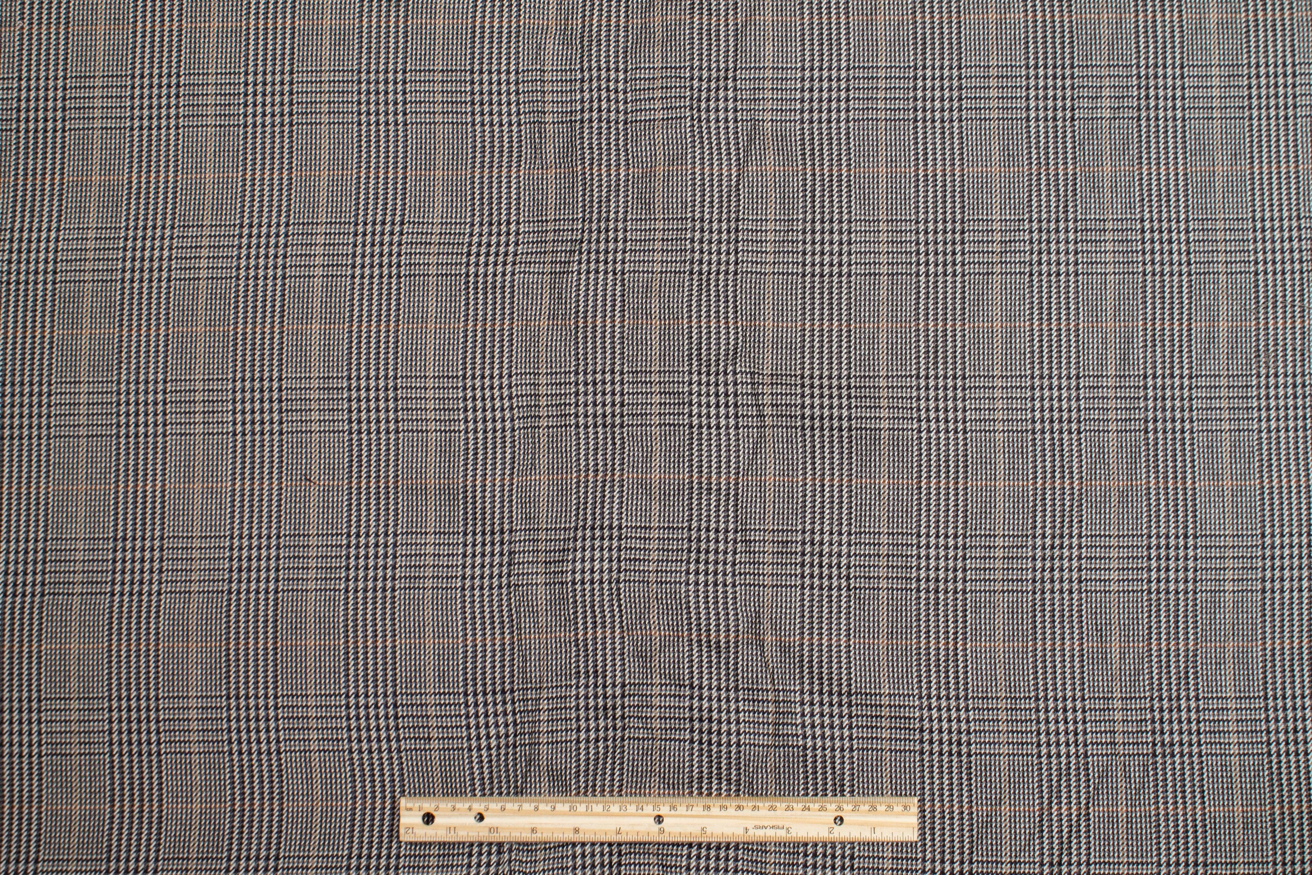 Gray Glen Check Italian Wool Suiting - Prime Fabrics