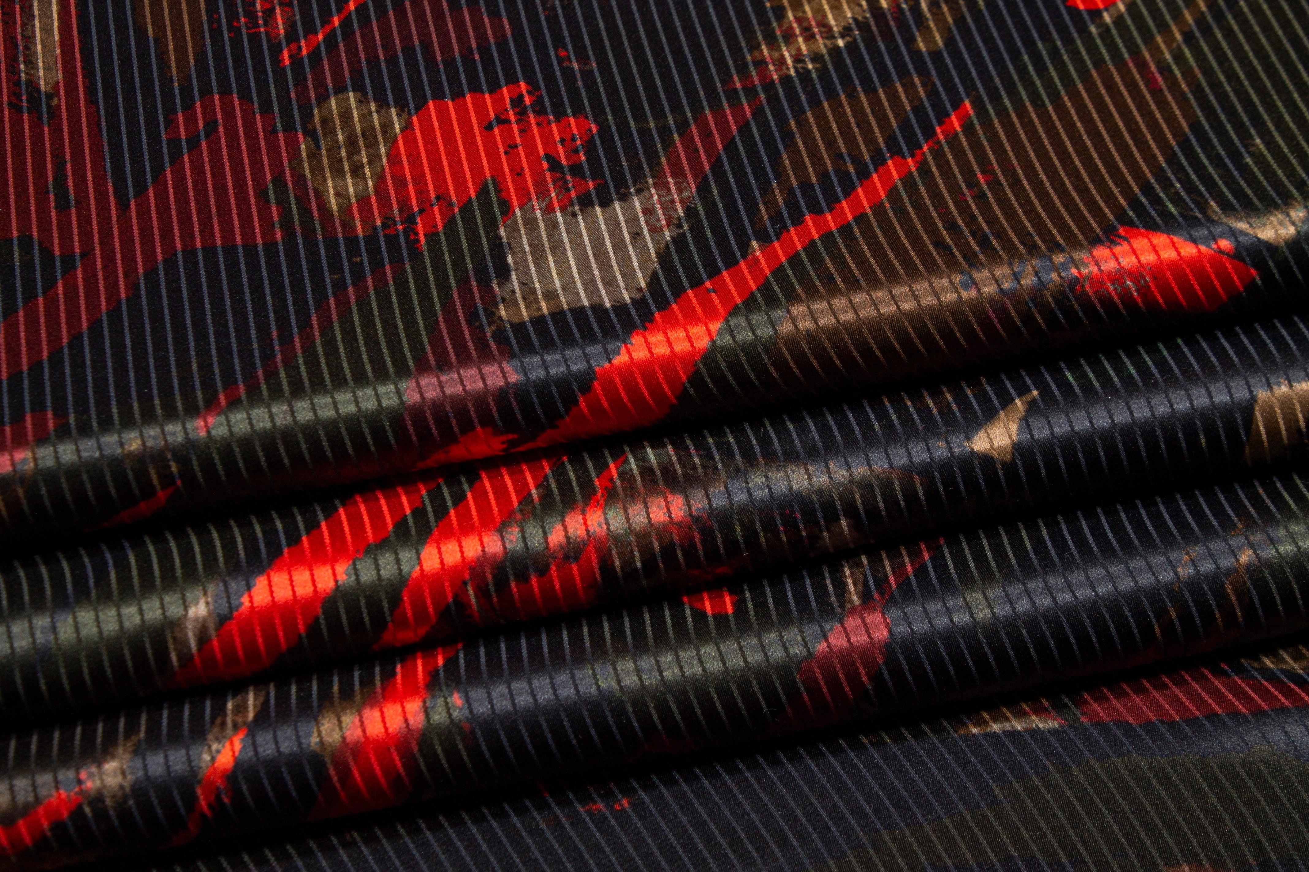 Abstract Italian Silk Charmeuse - Prime Fabrics