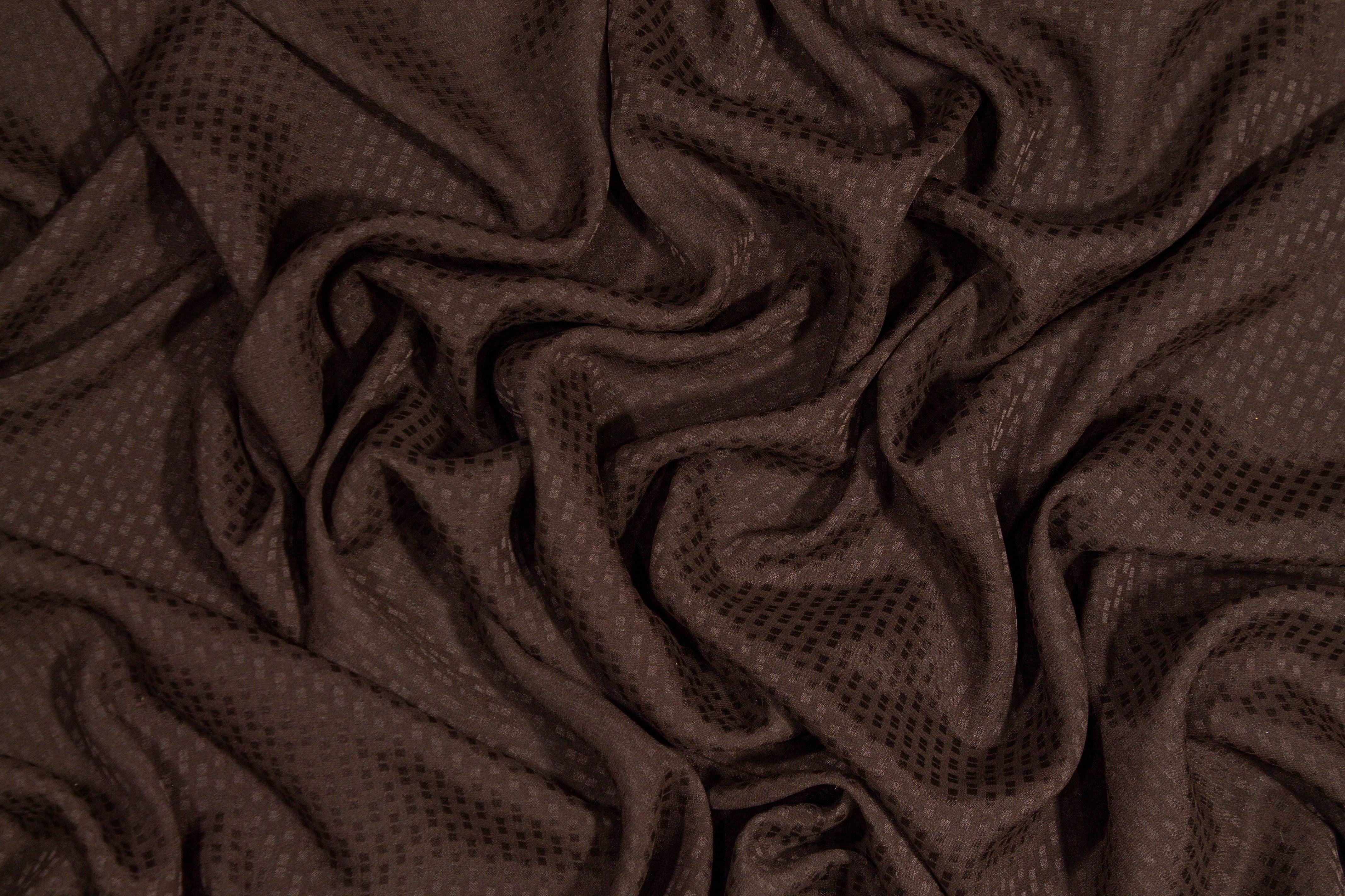 Segmented Stripe Silk Georgette - Brown - Prime Fabrics