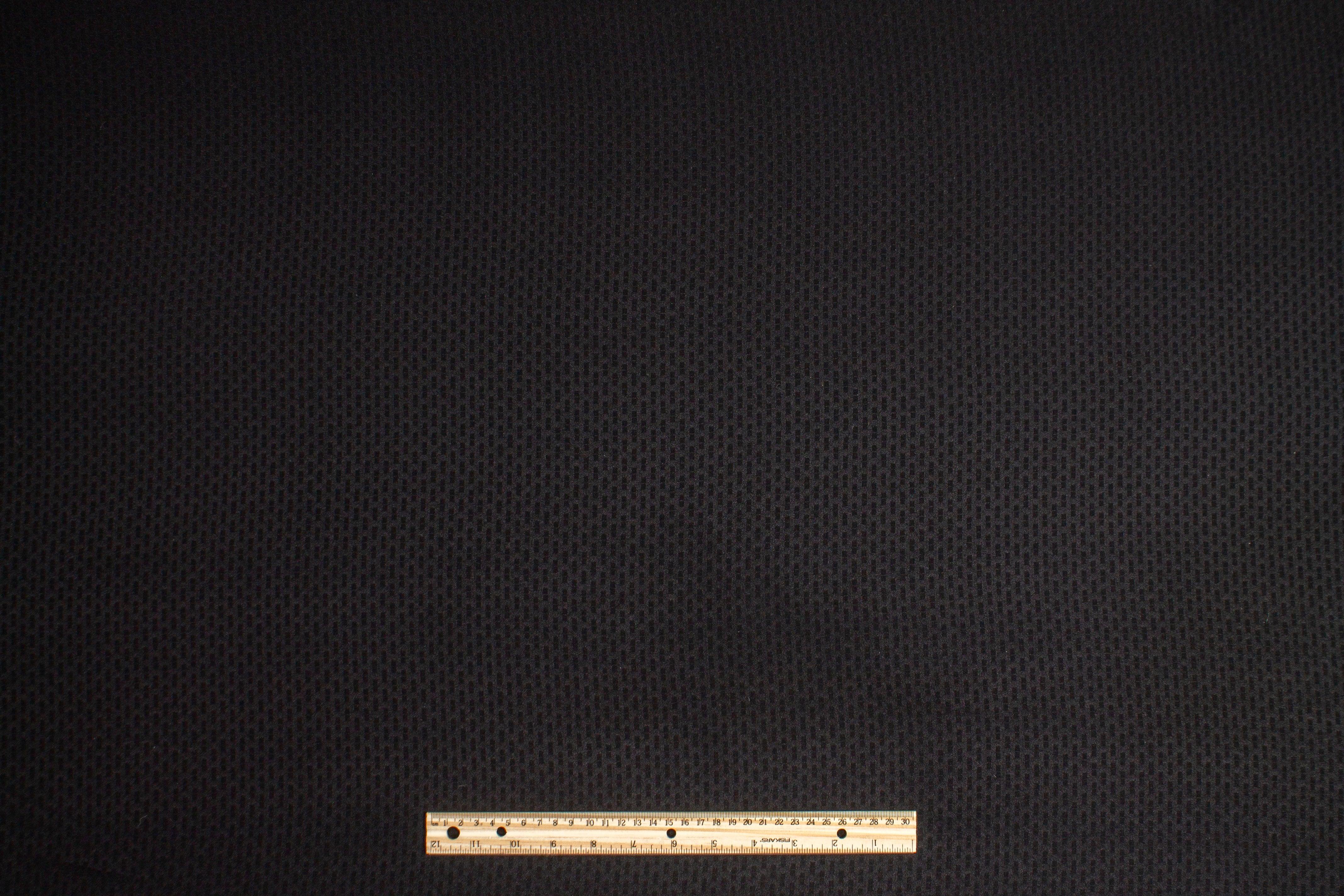 Segmented Stripe Silk Georgette - Black - Prime Fabrics