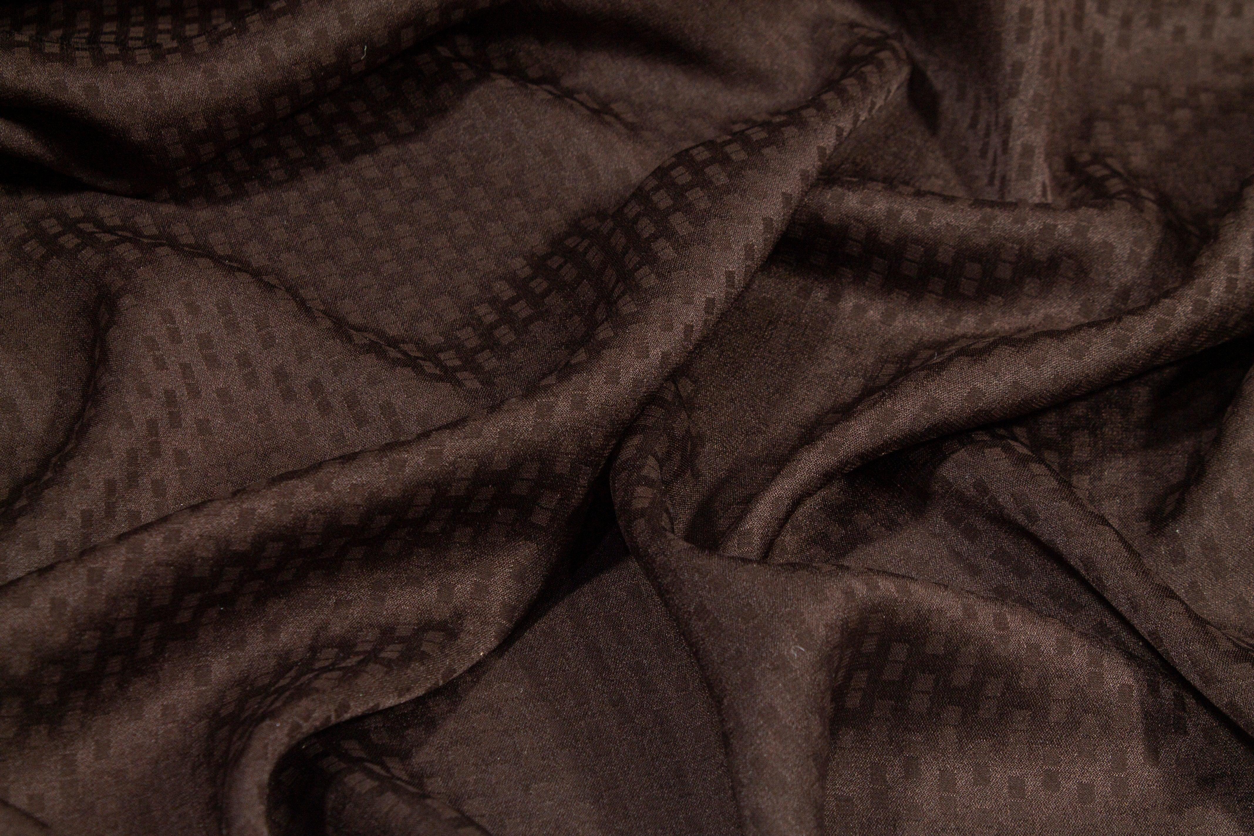 Segmented Stripe Silk Georgette - Brown - Prime Fabrics