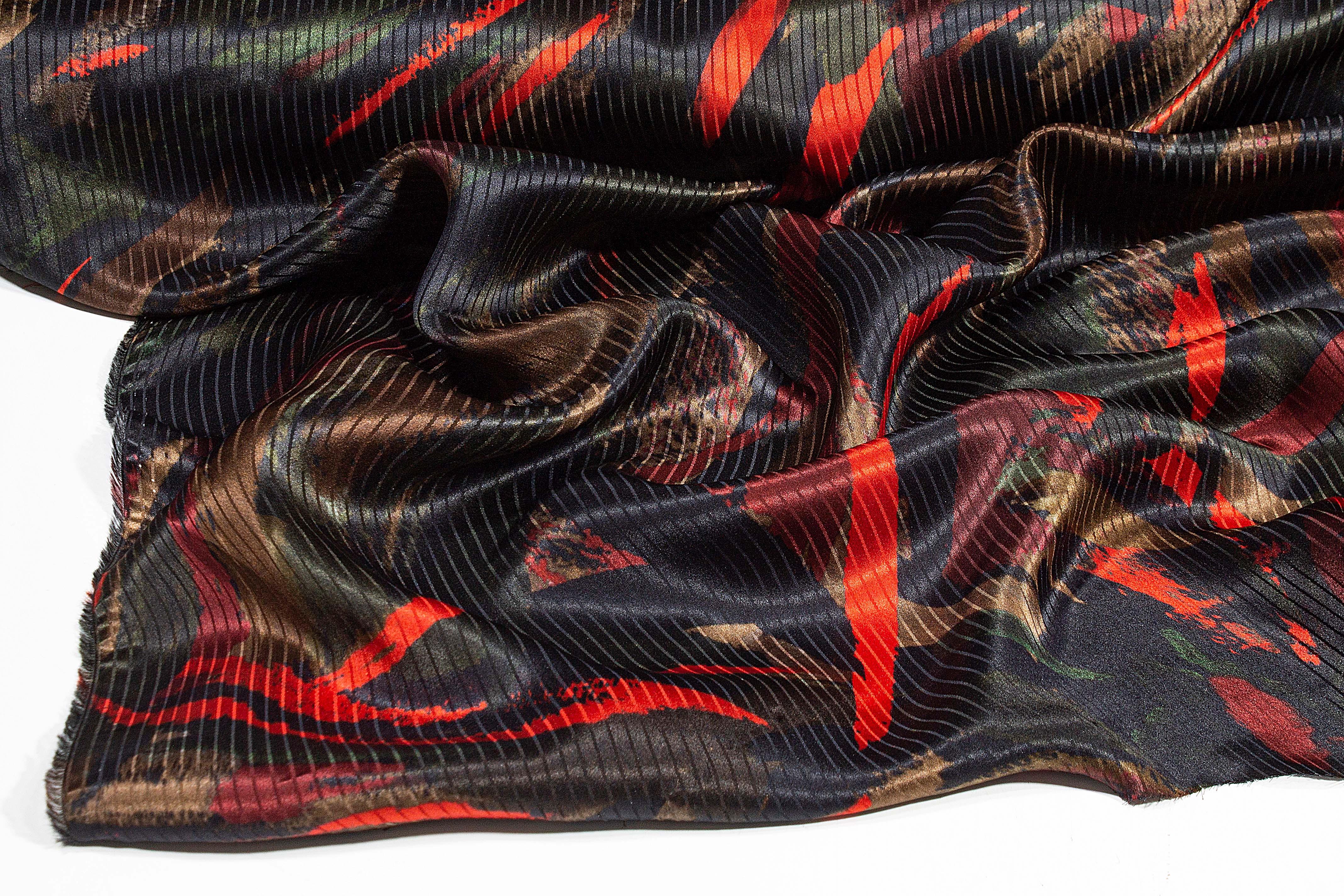 Abstract Italian Silk Charmeuse - Prime Fabrics