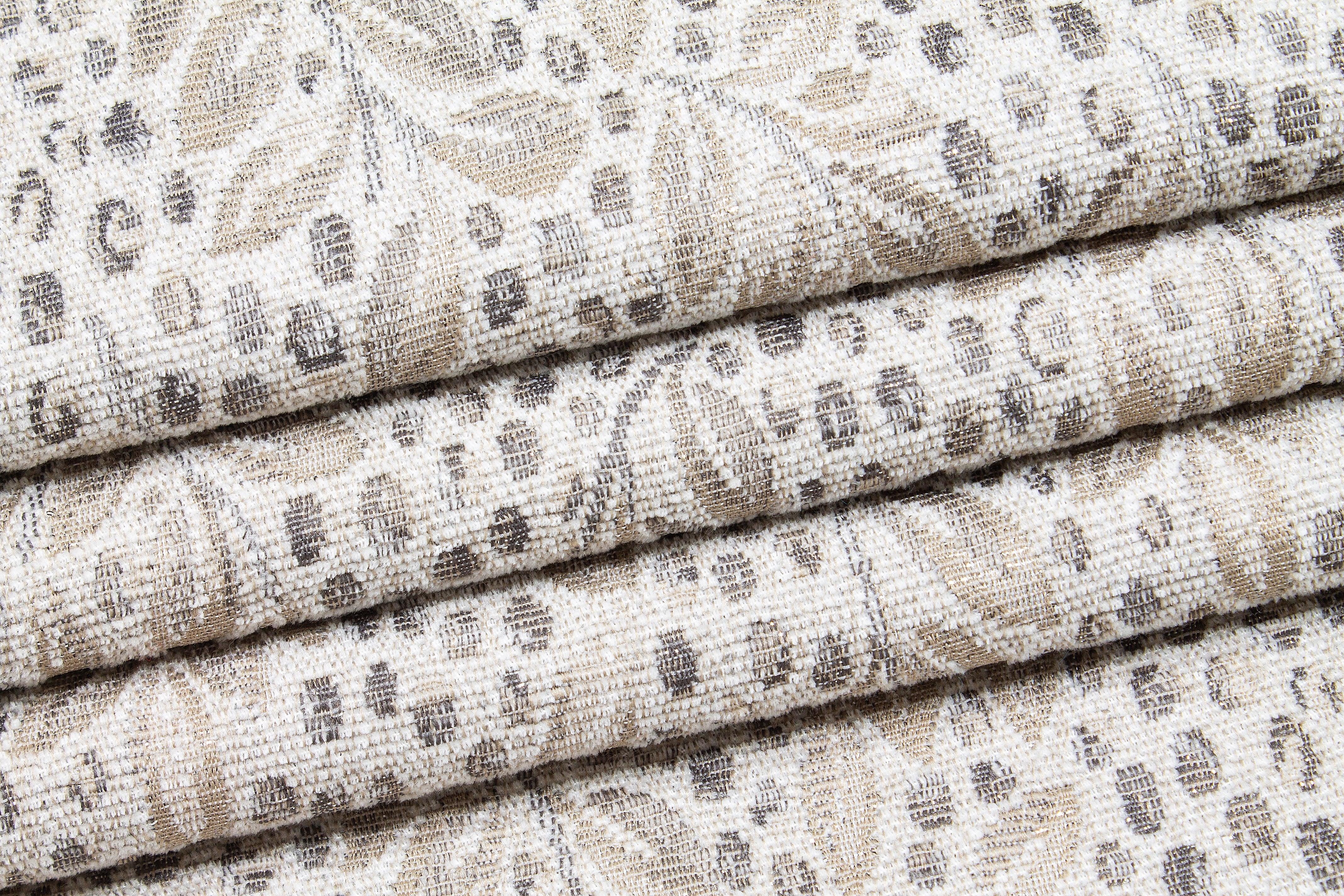 Off White Metallic Floral Poly Coating - Prime Fabrics