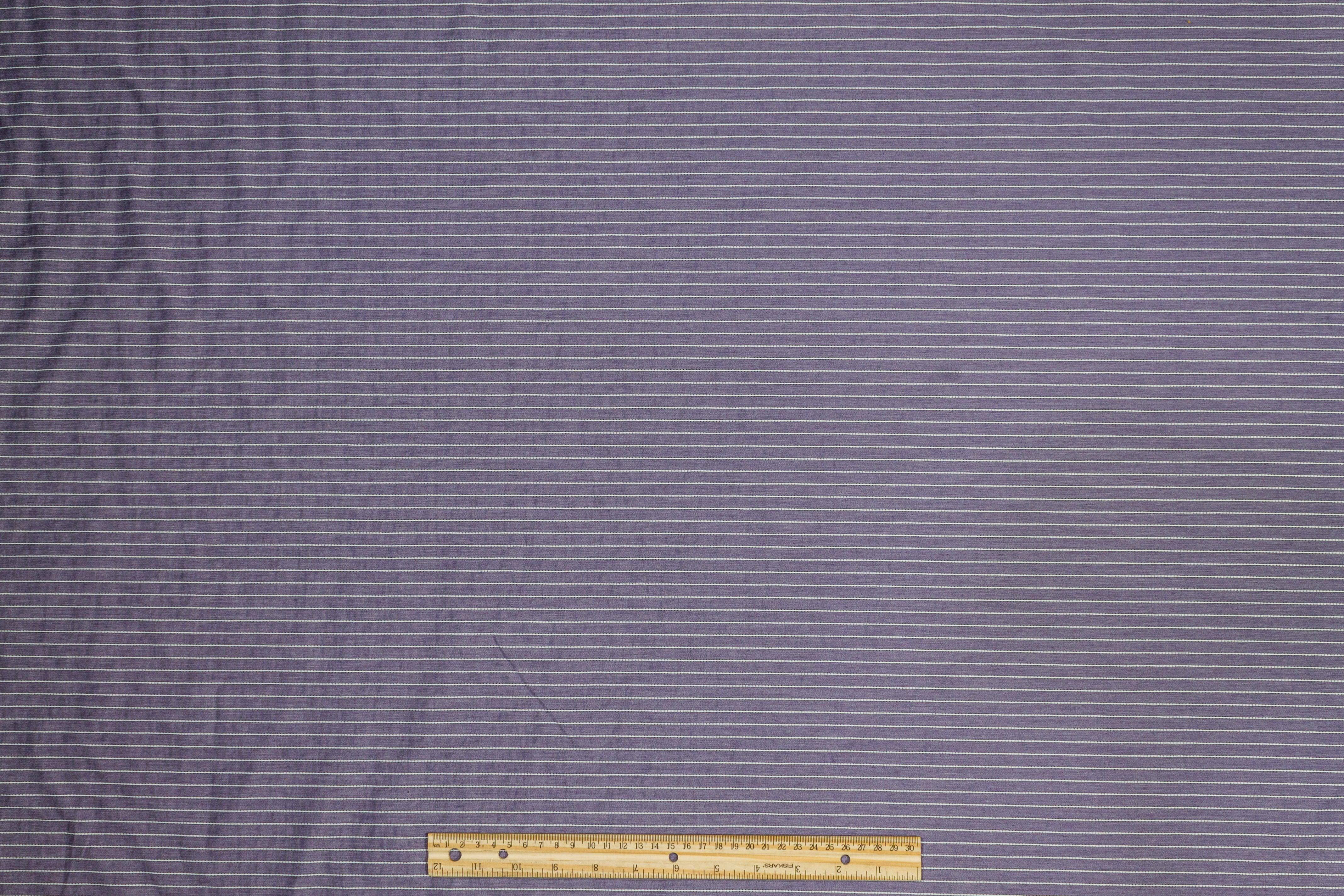 Textured Striped Poly Cotton - Purple Gray - Prime Fabrics