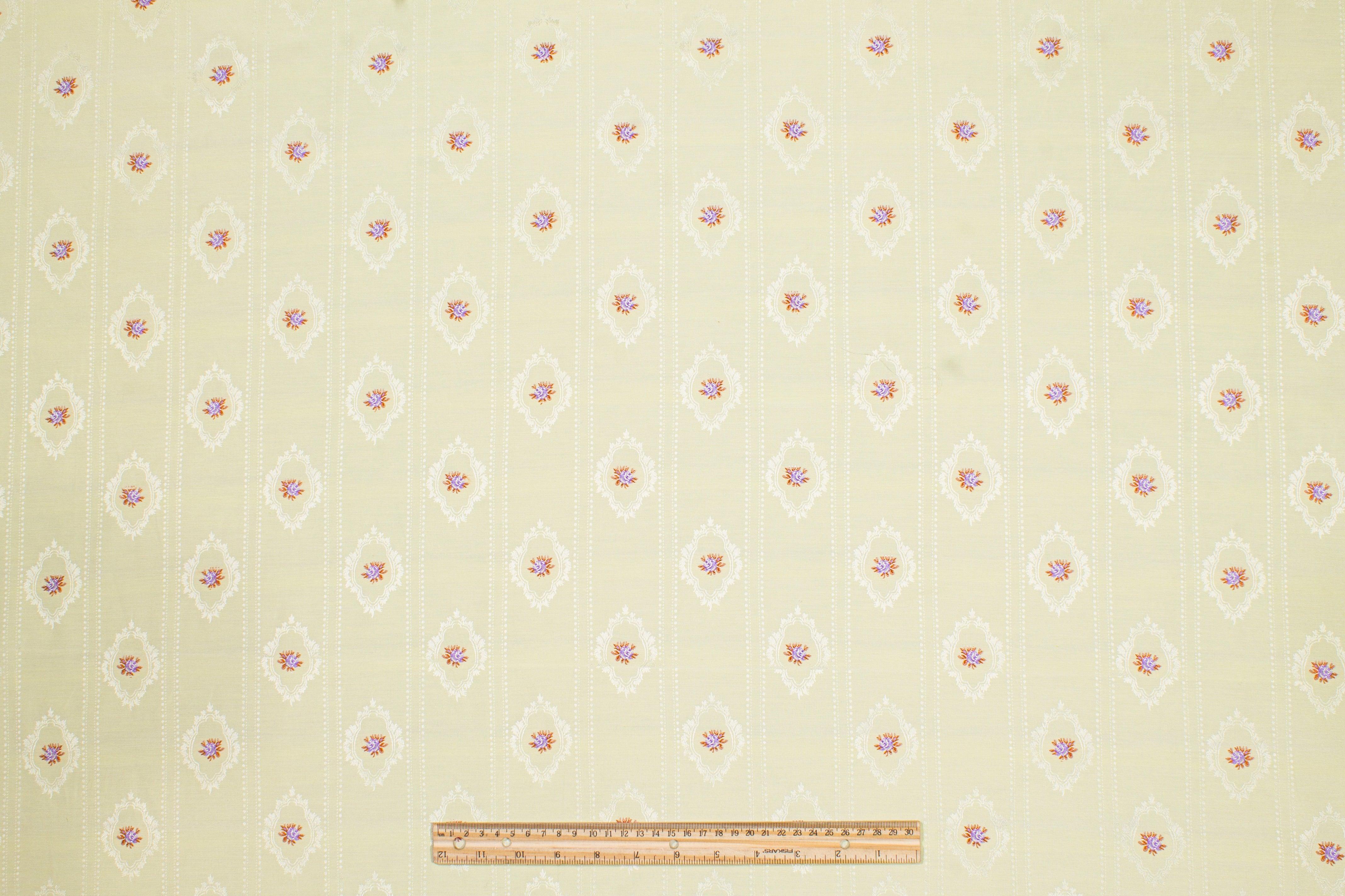 Embroidered Polyester Cotton Jacquard - Yellow - Prime Fabrics