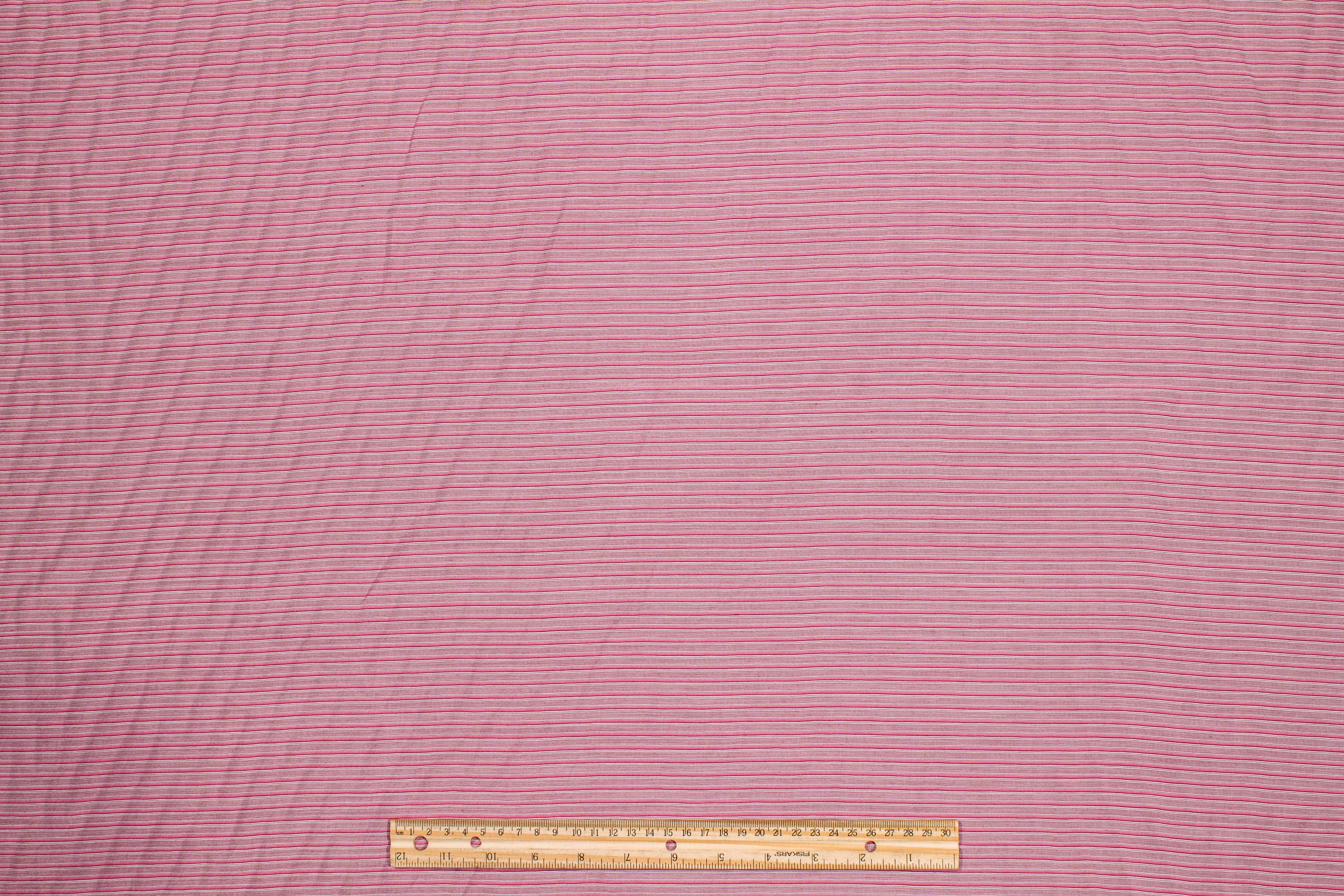 Striped Cotton Voile - Pink - Prime Fabrics