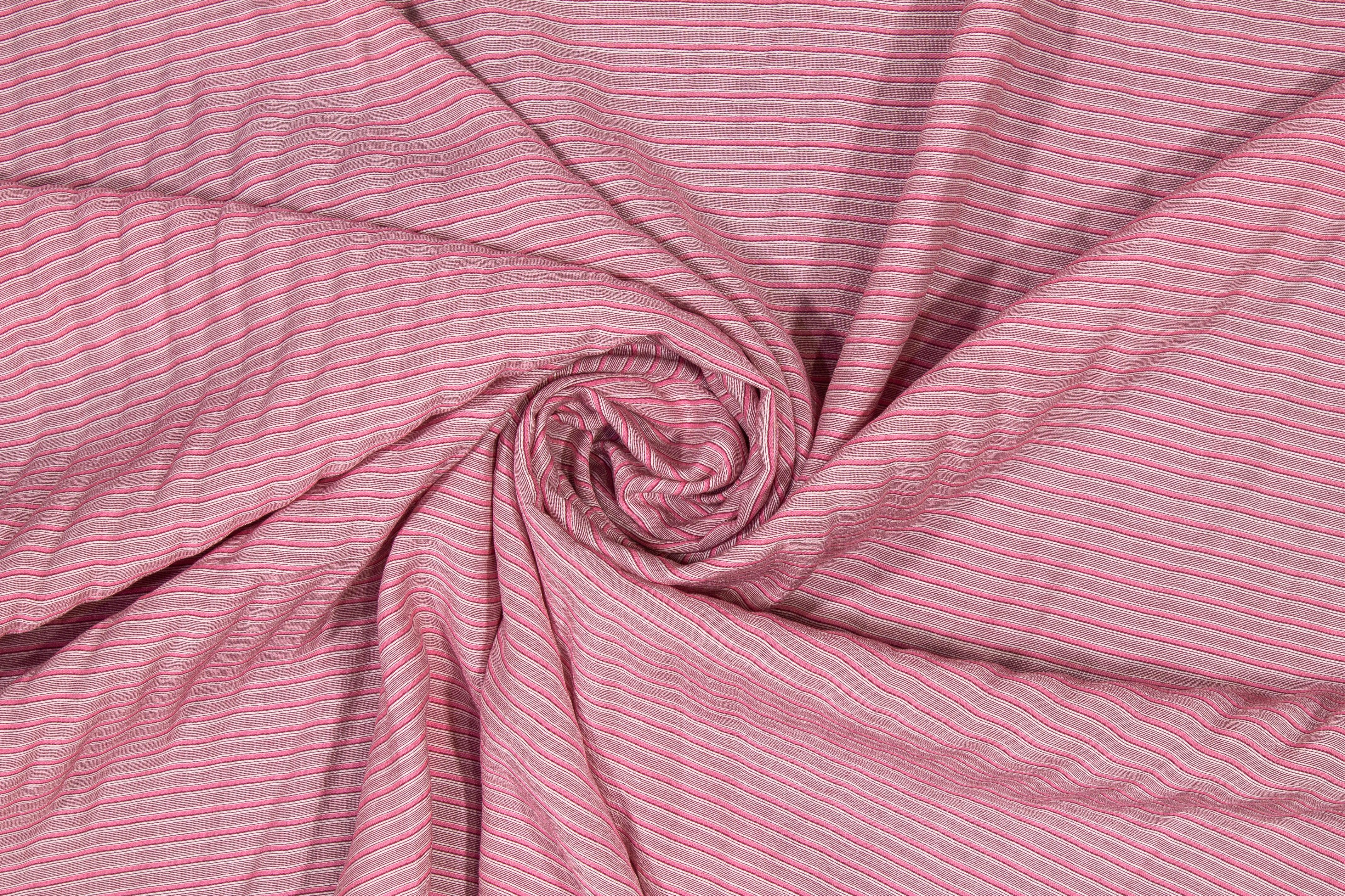 Striped Cotton Voile - Pink - Prime Fabrics