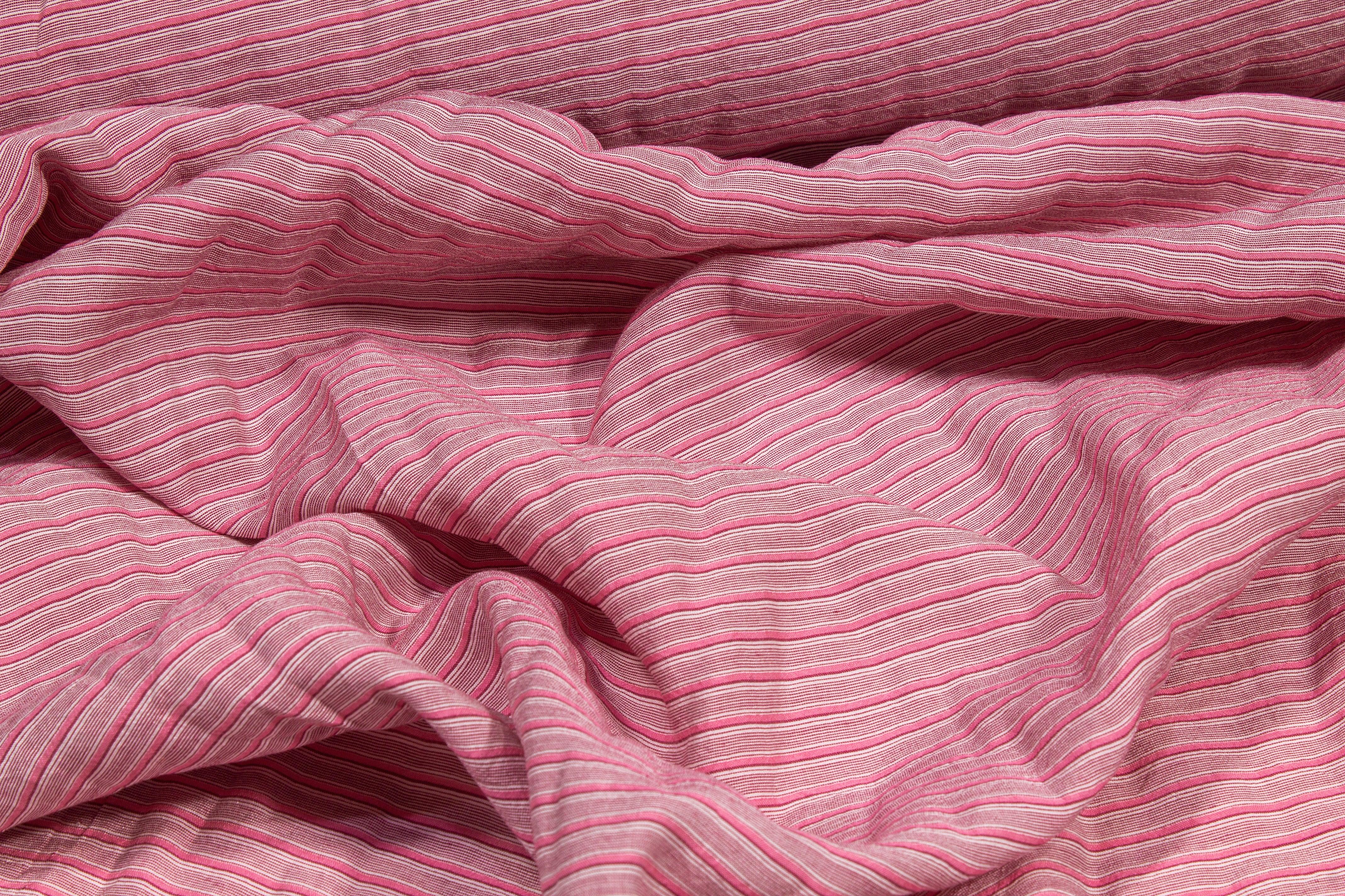 Striped Cotton Voile - Pink - Prime Fabrics