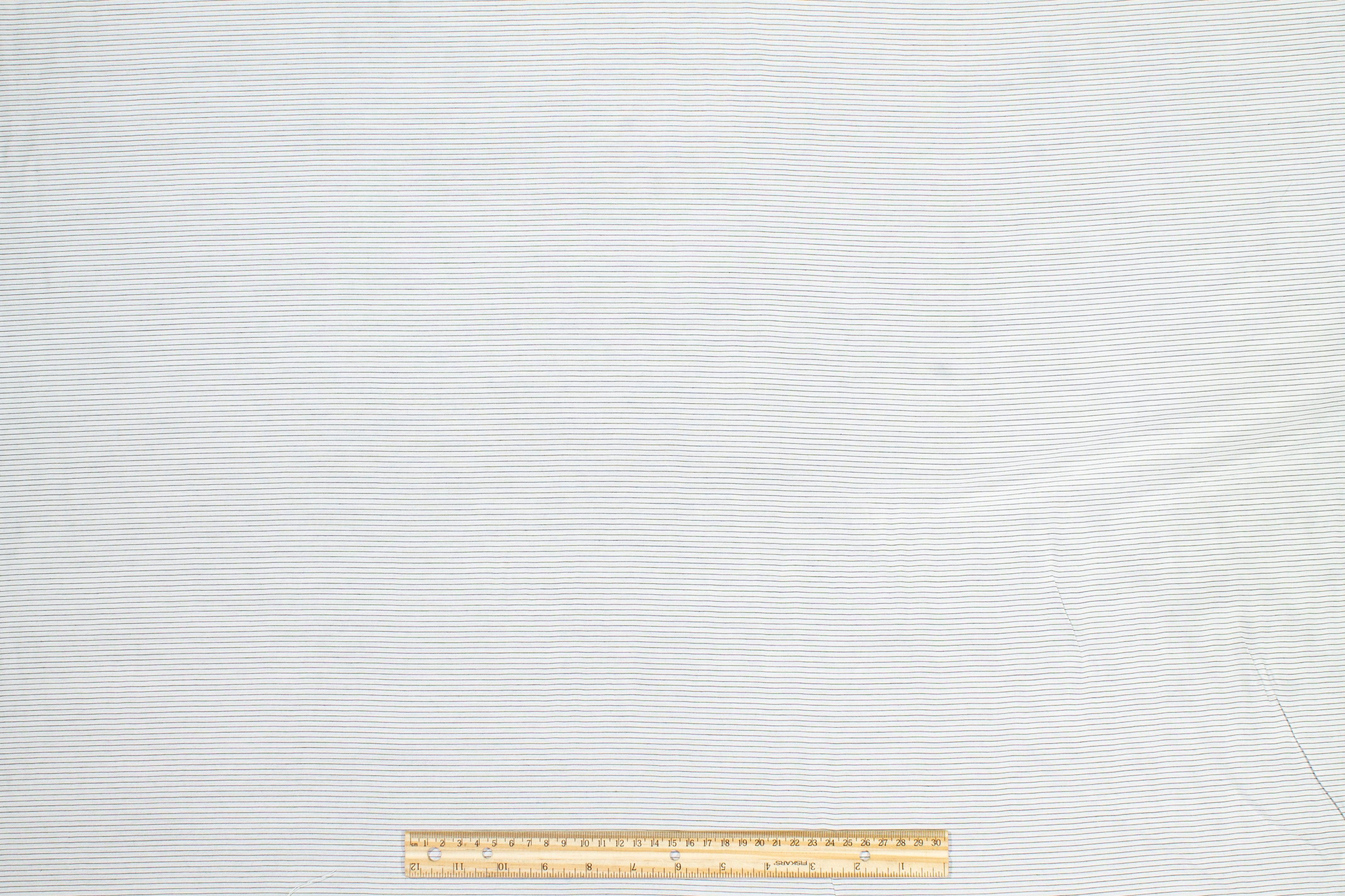 Striped Viscose Shirting - Black and White - Prime Fabrics