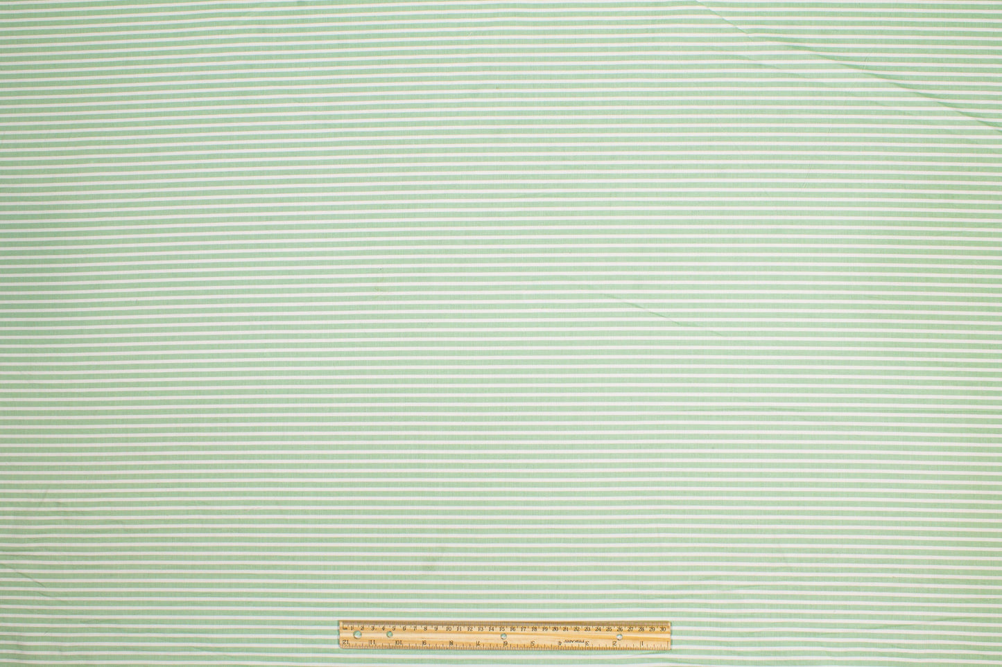 Striped Cotton Voile - Green and White - Prime Fabrics