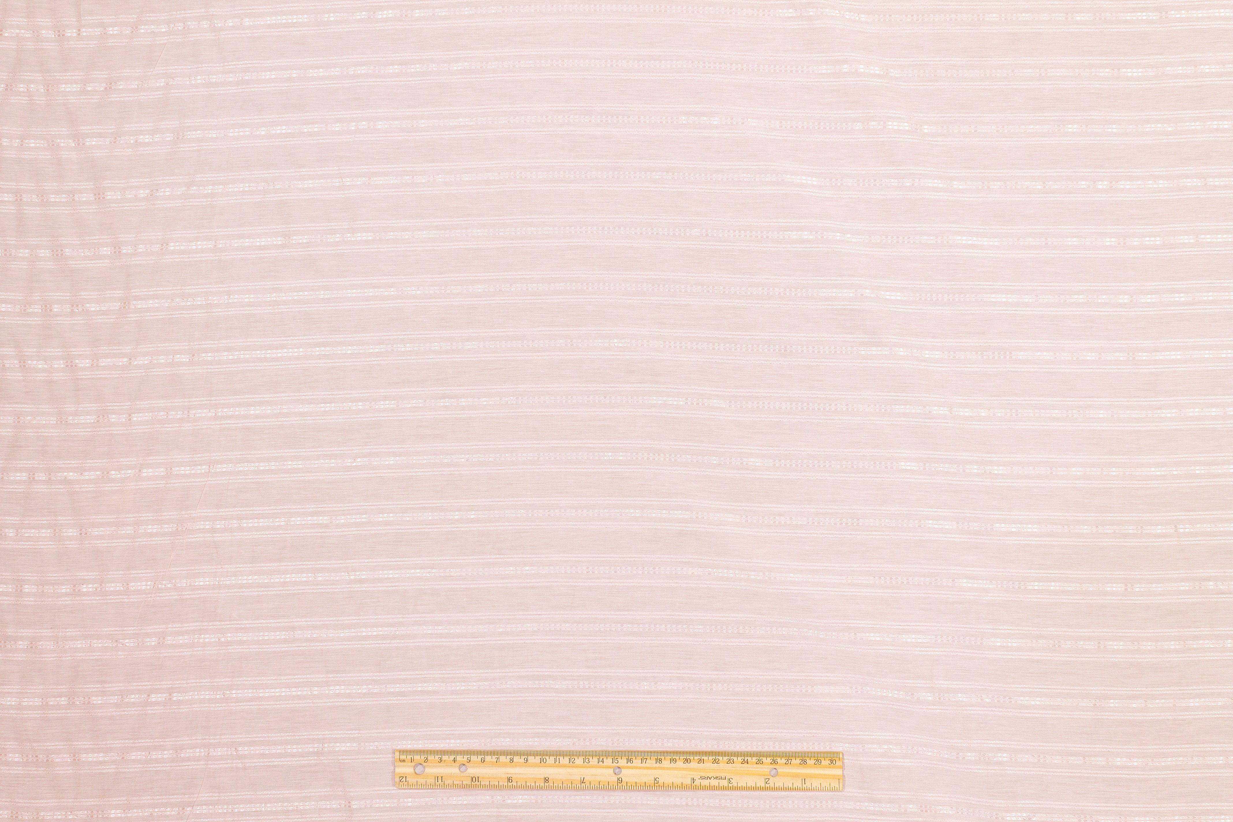 Striped Poly Cotton Voile - Pink - Prime Fabrics