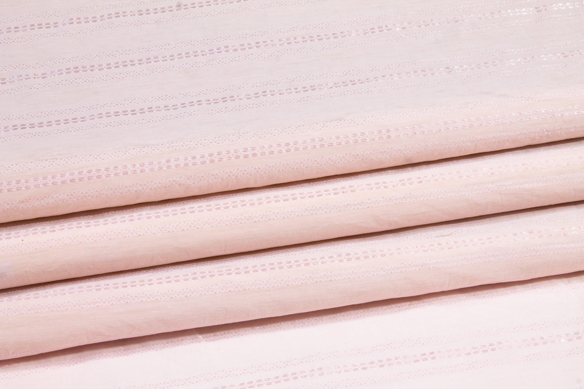 Striped Poly Cotton Voile - Pink - Prime Fabrics