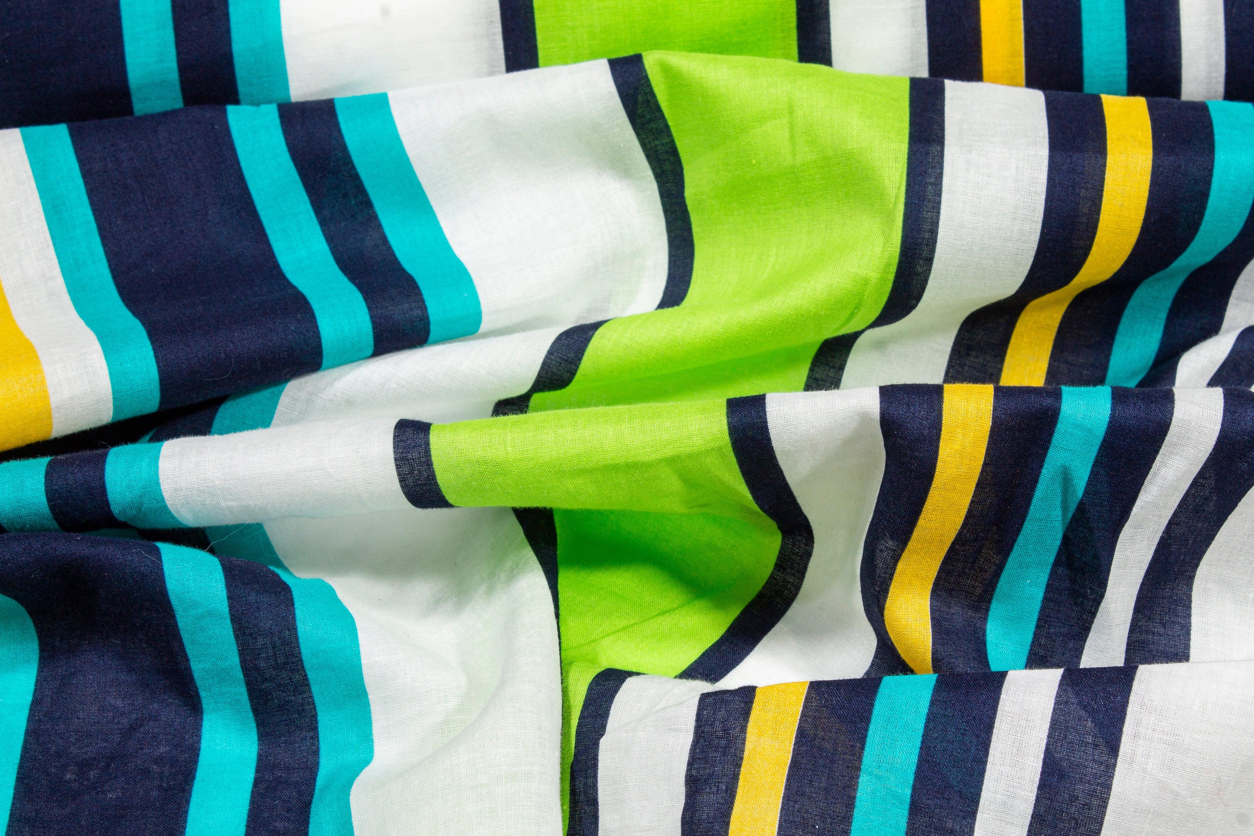 Striped Cotton Voile - Multicolor - Prime Fabrics