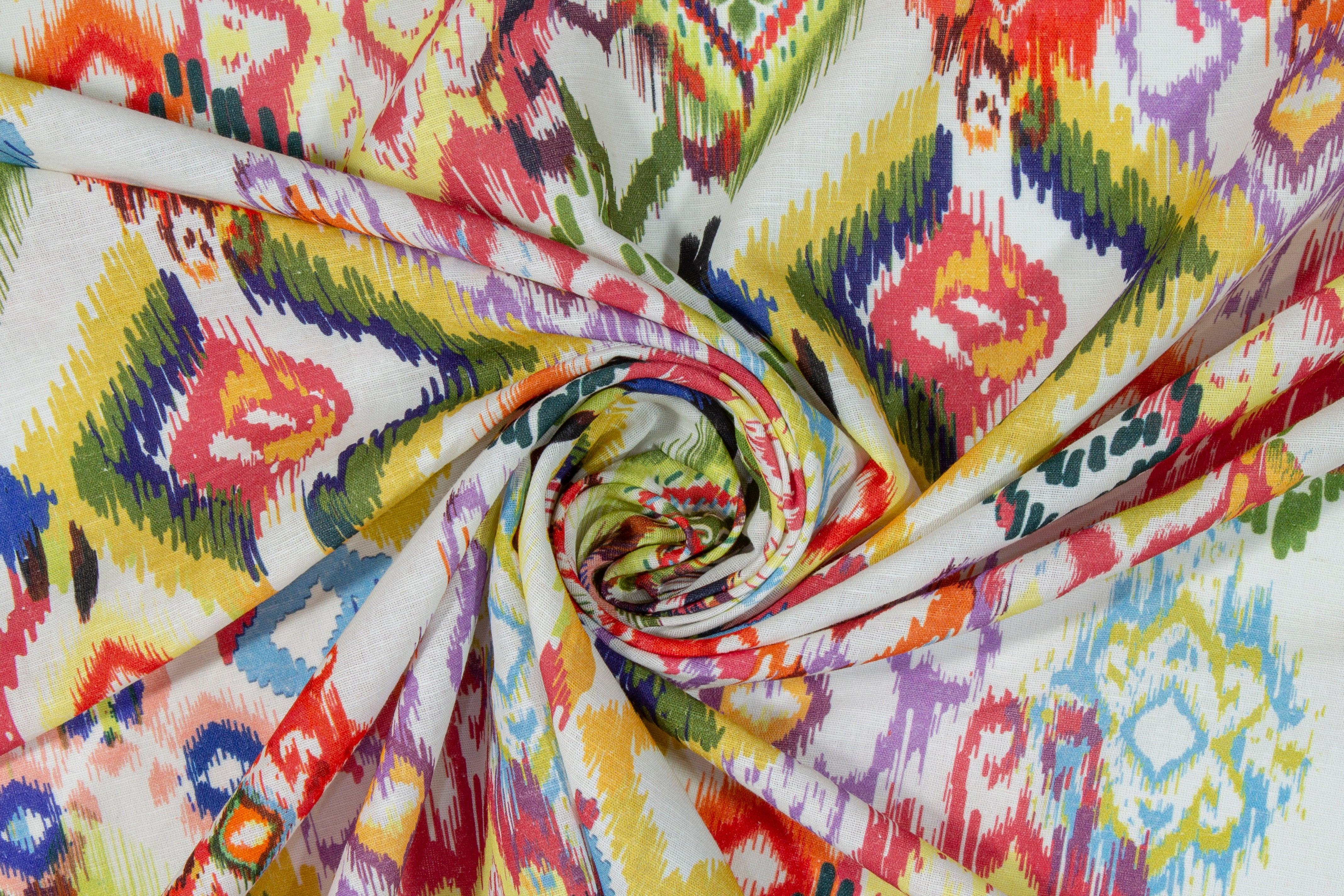 Multicolor Ikat Italian Linen - Prime Fabrics