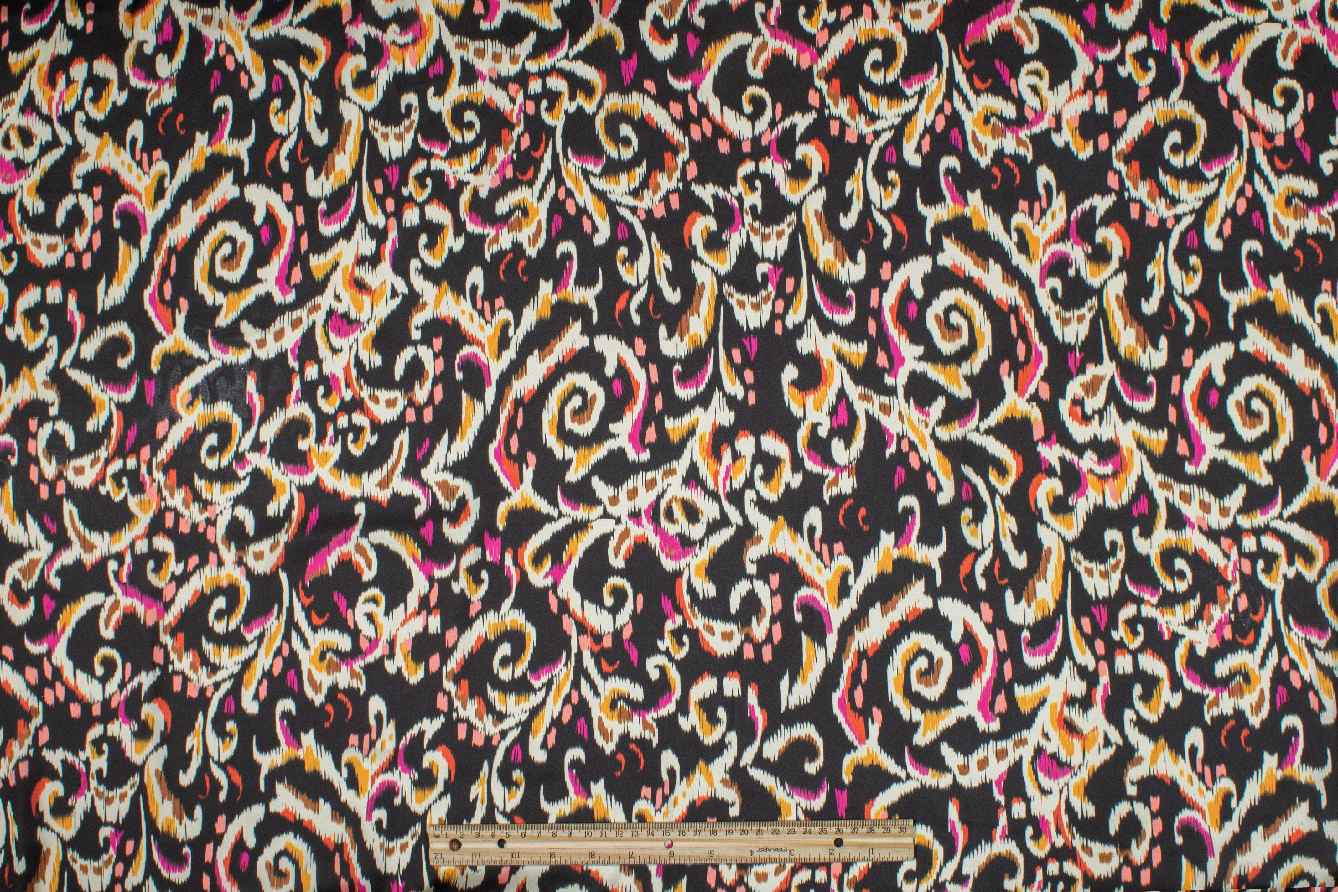Italian Acetate Charmeuse - Pink and Orange - Prime Fabrics
