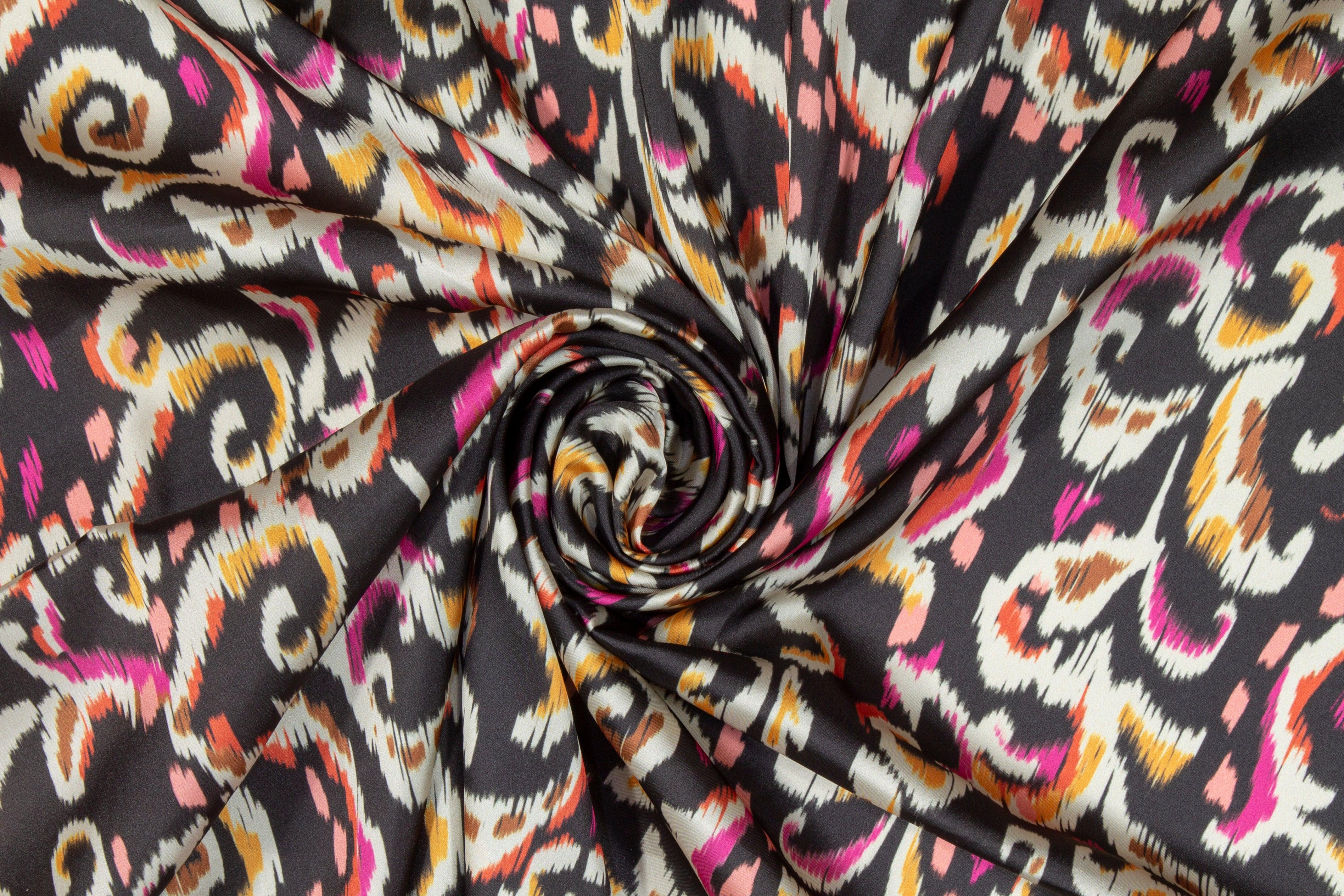Italian Acetate Charmeuse - Pink and Orange - Prime Fabrics