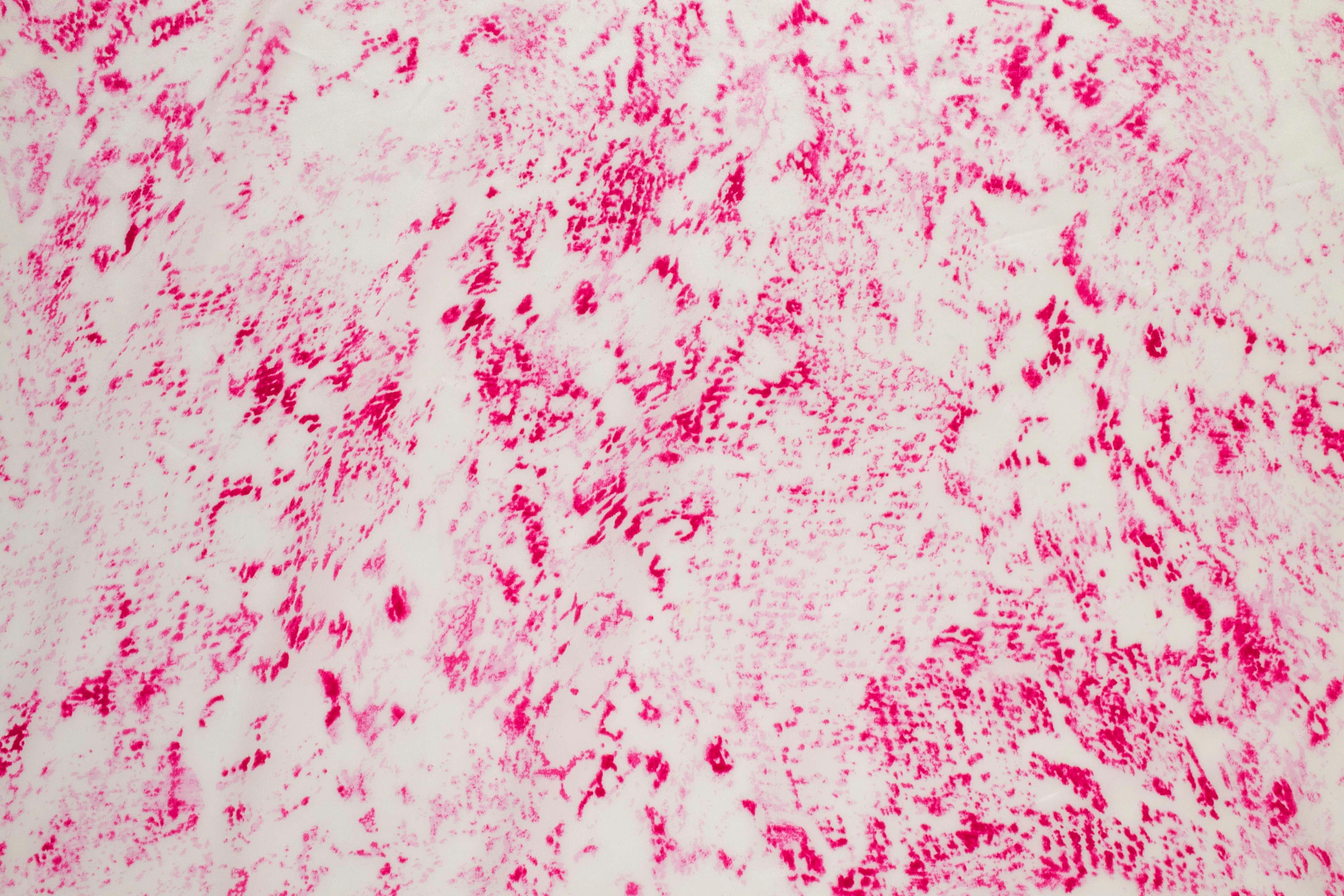 Abstract Pink and White Silk Crepe De Chine - Prime Fabrics