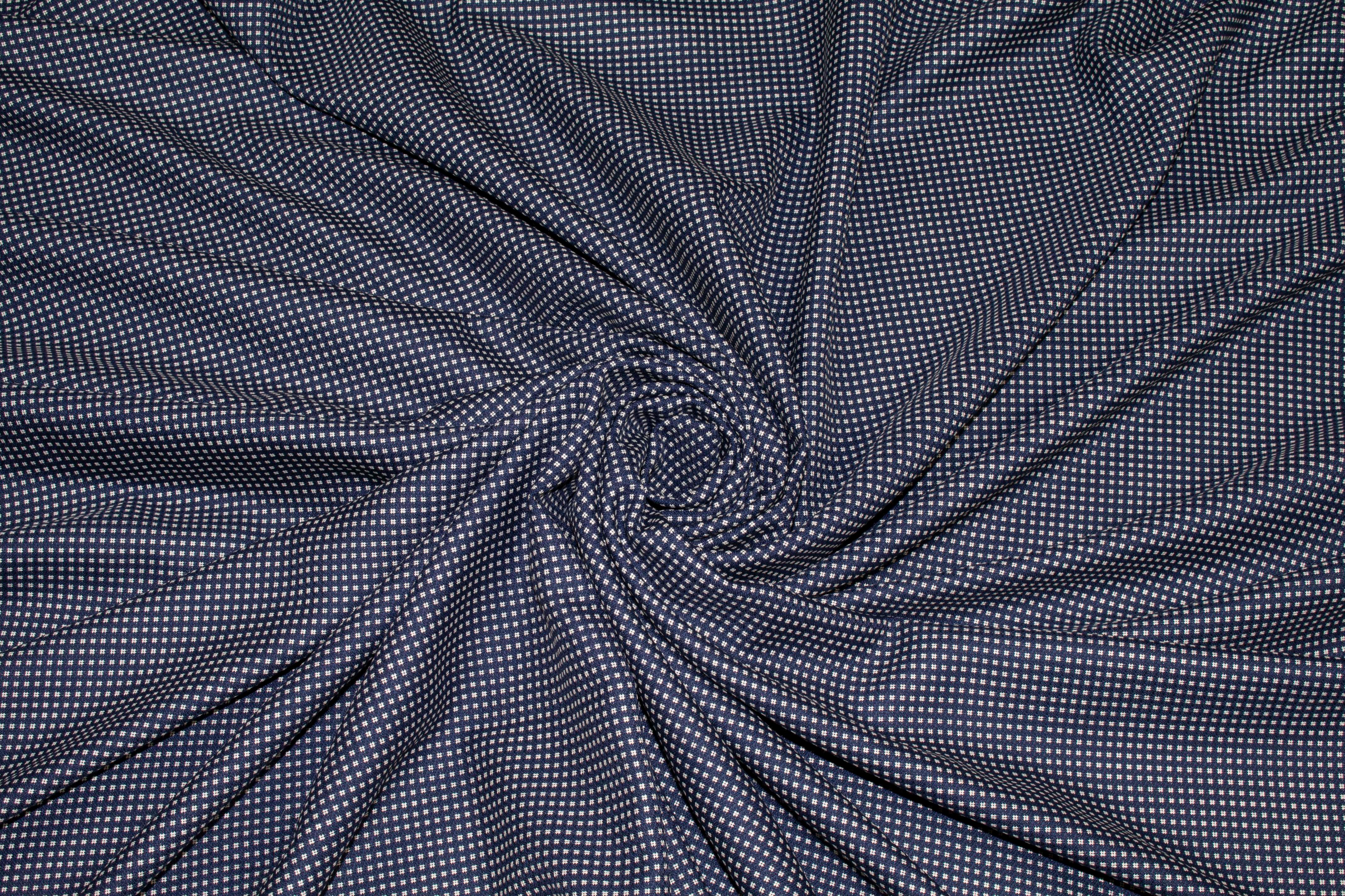 Navy Blue French Wool Suiting - Prime Fabrics