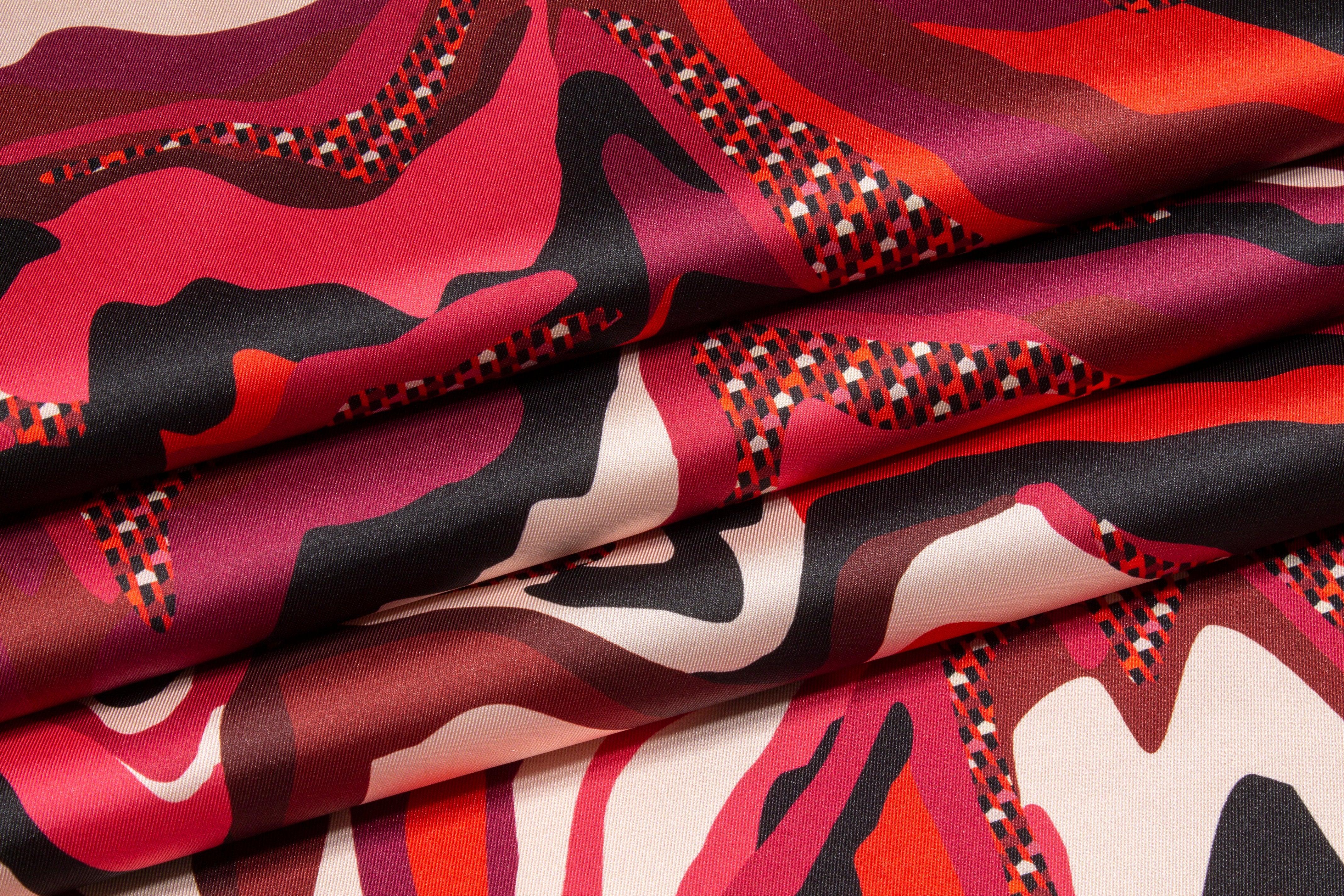 Italian Acetate Charmeuse - Red, Magenta, Purple - Prime Fabrics