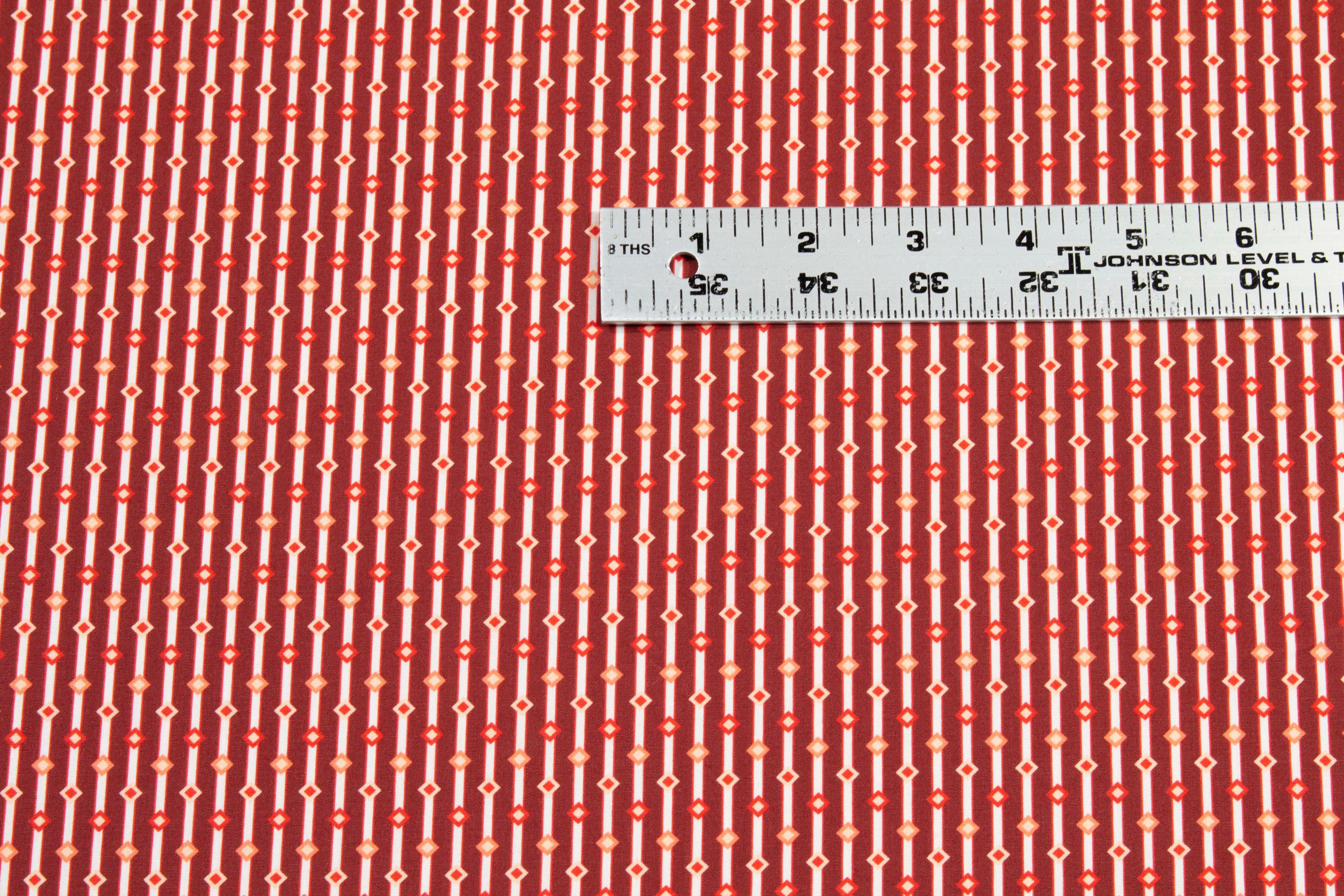 Red and White Striped Cotton - Prime Fabrics