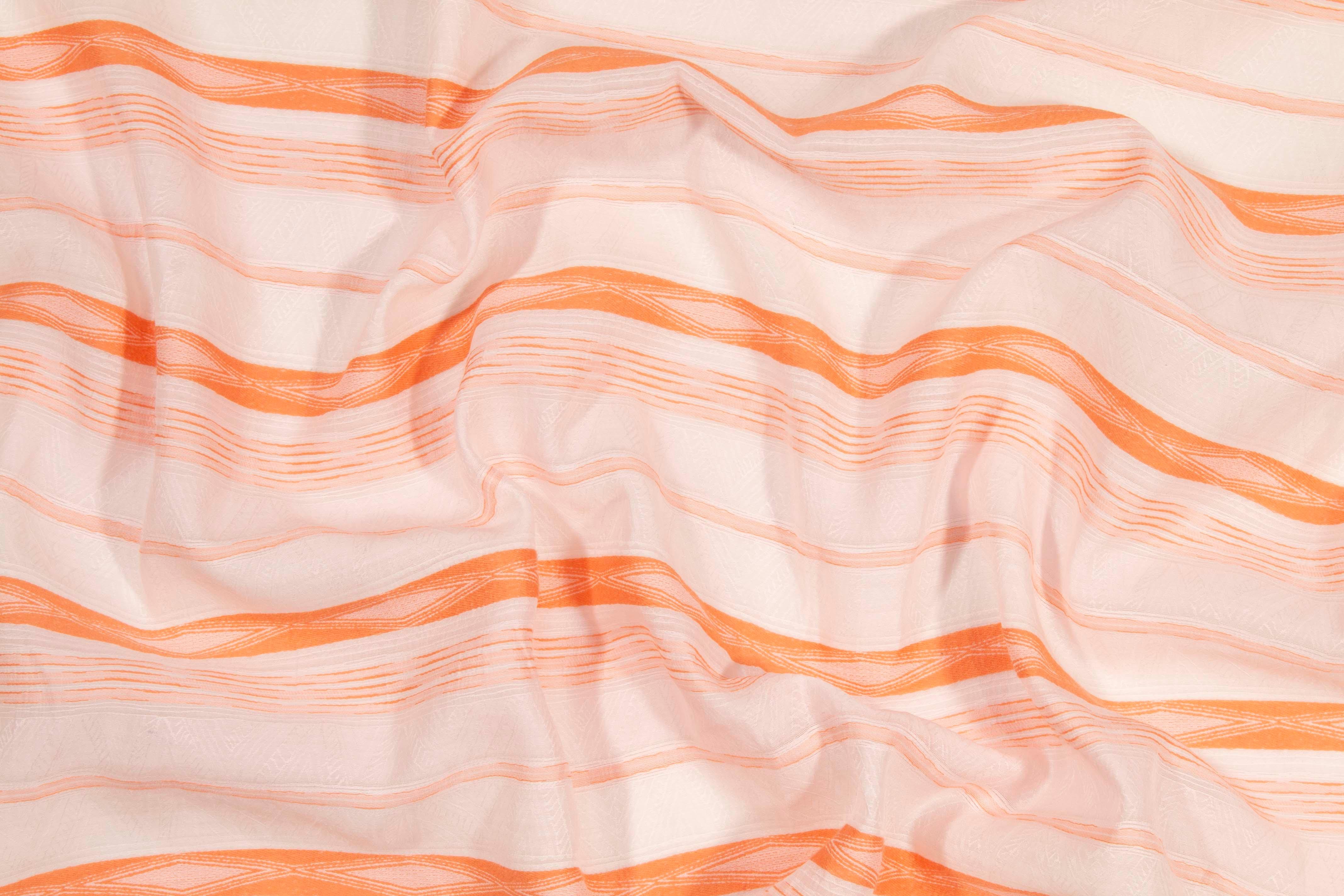 Coral Striped Linen - Prime Fabrics