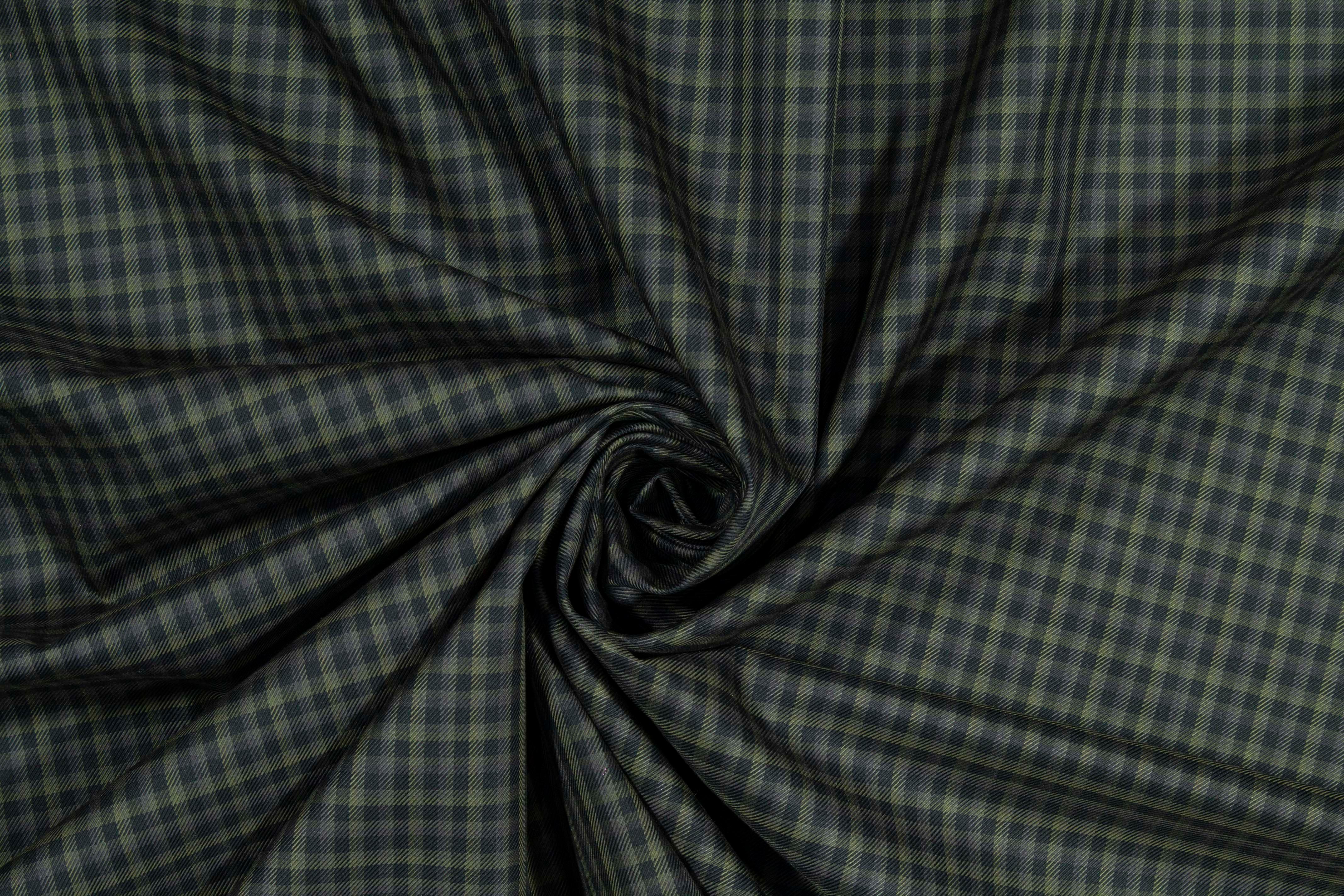 Green Gingham Check Cotton Suiting - Prime Fabrics