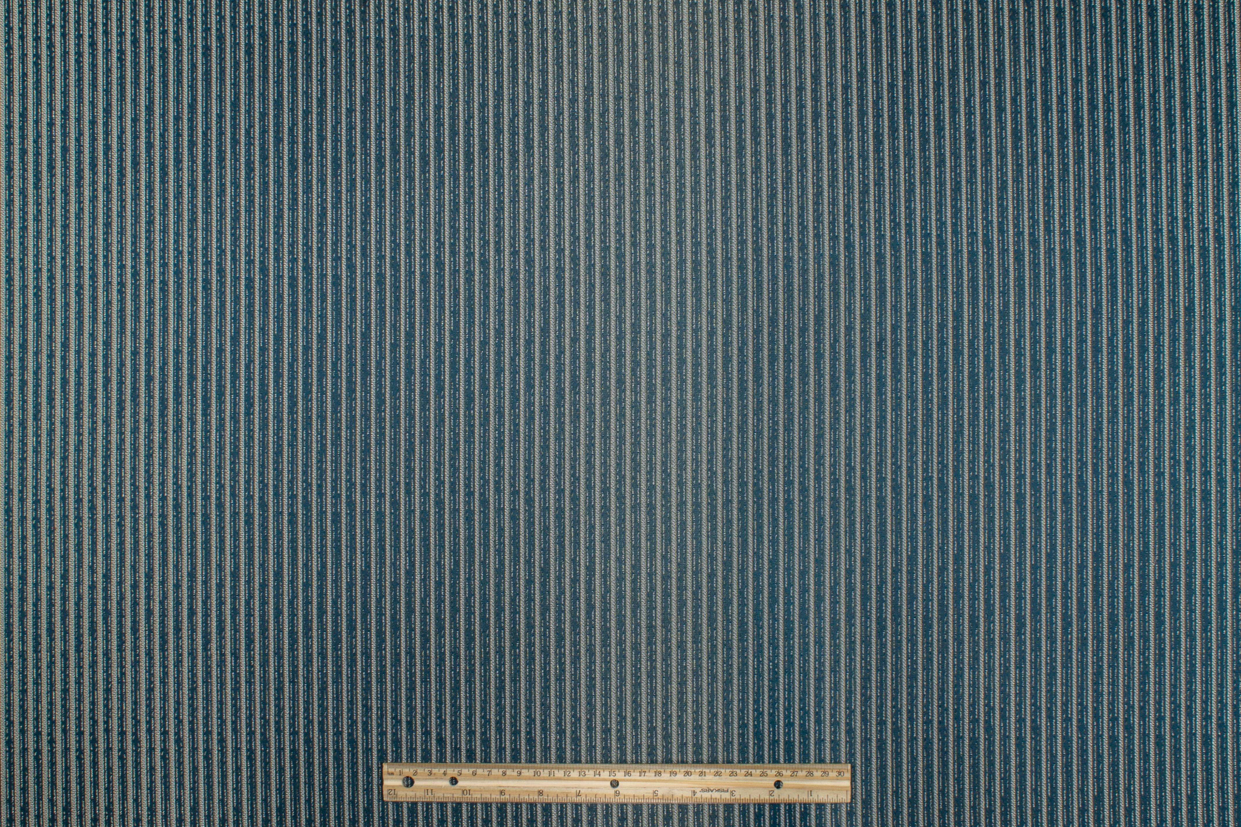 Blue Striped Metallic Brocade - Prime Fabrics
