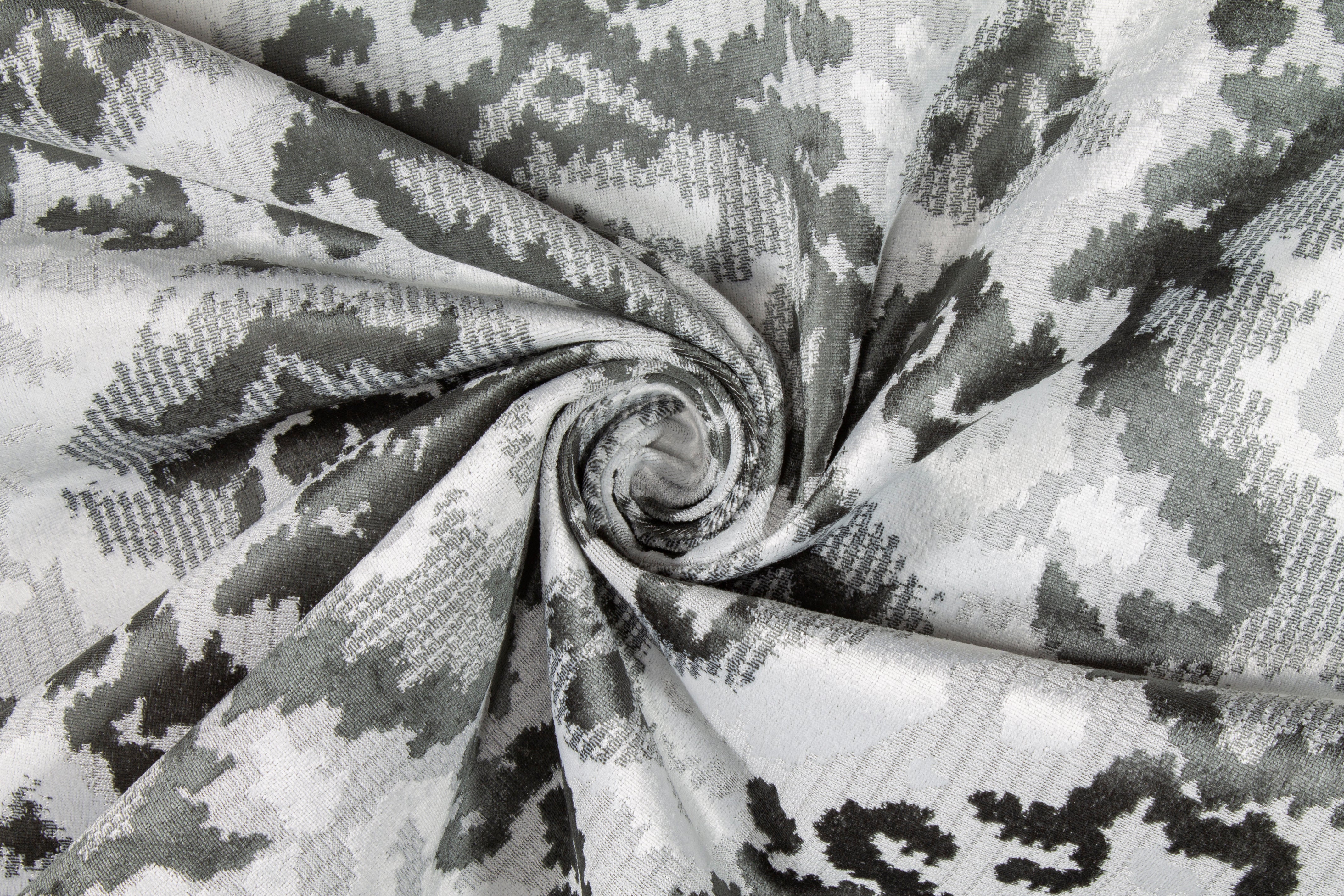 Damask Upholstery Velvet - Gray