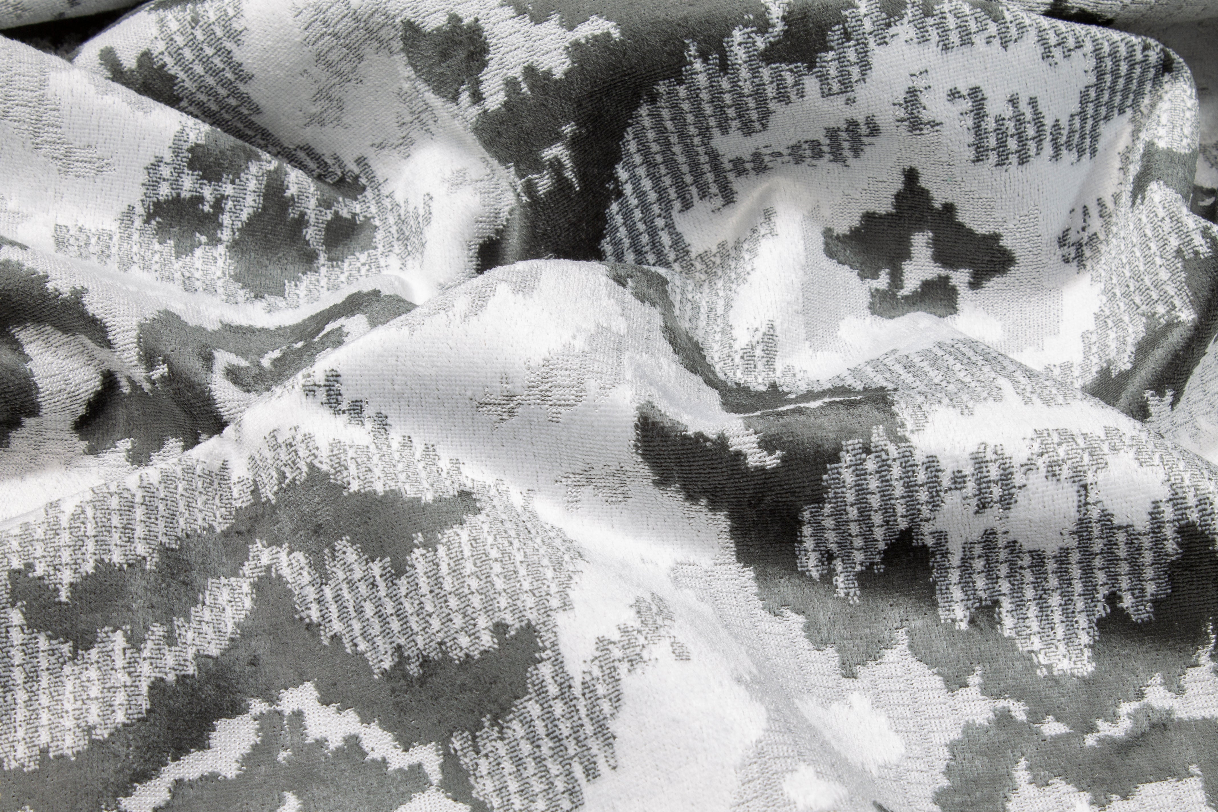 Damask Upholstery Velvet - Gray