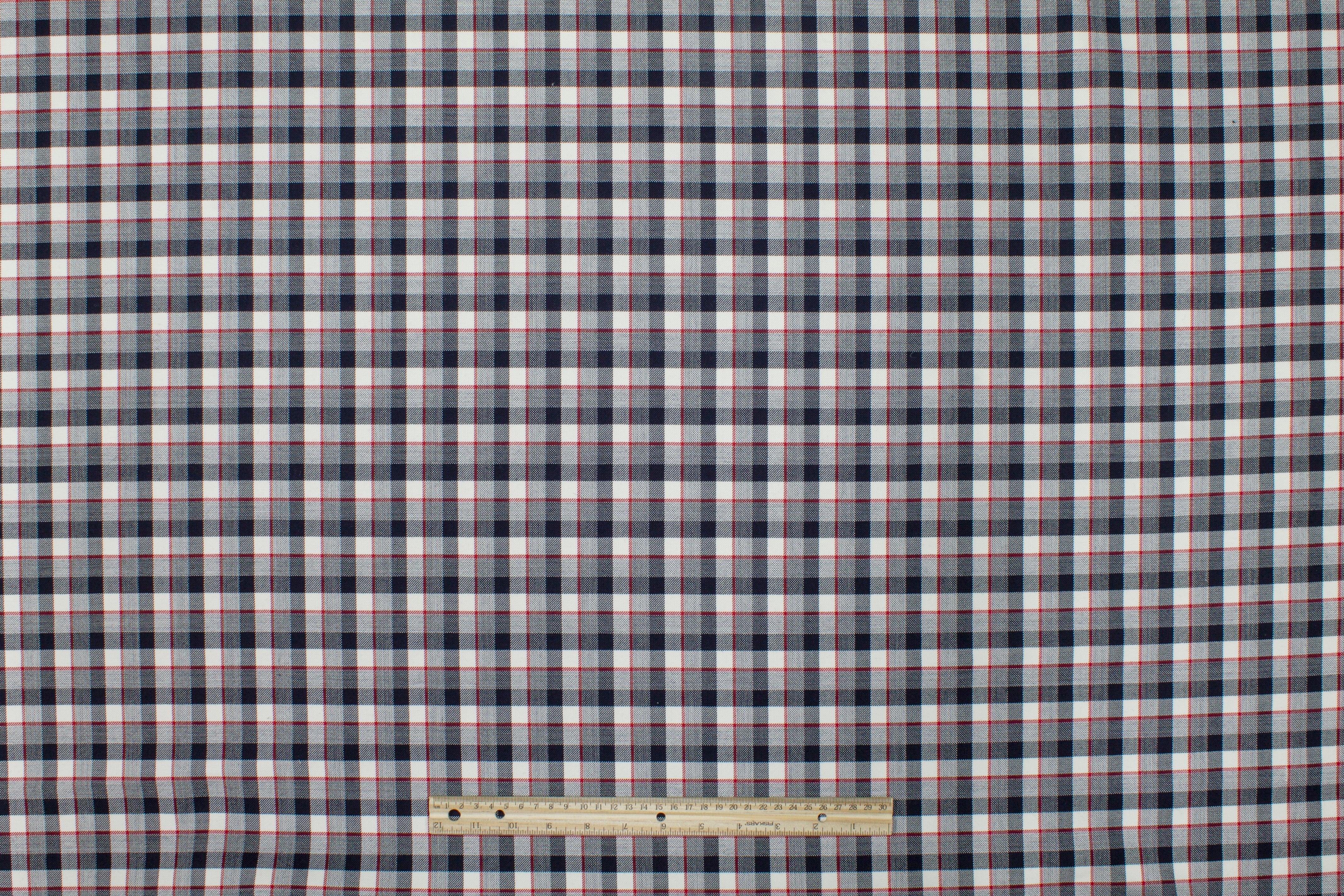 Double Faced Cashmere Wool Suiting - Red, Navy, White - Prime Fabrics