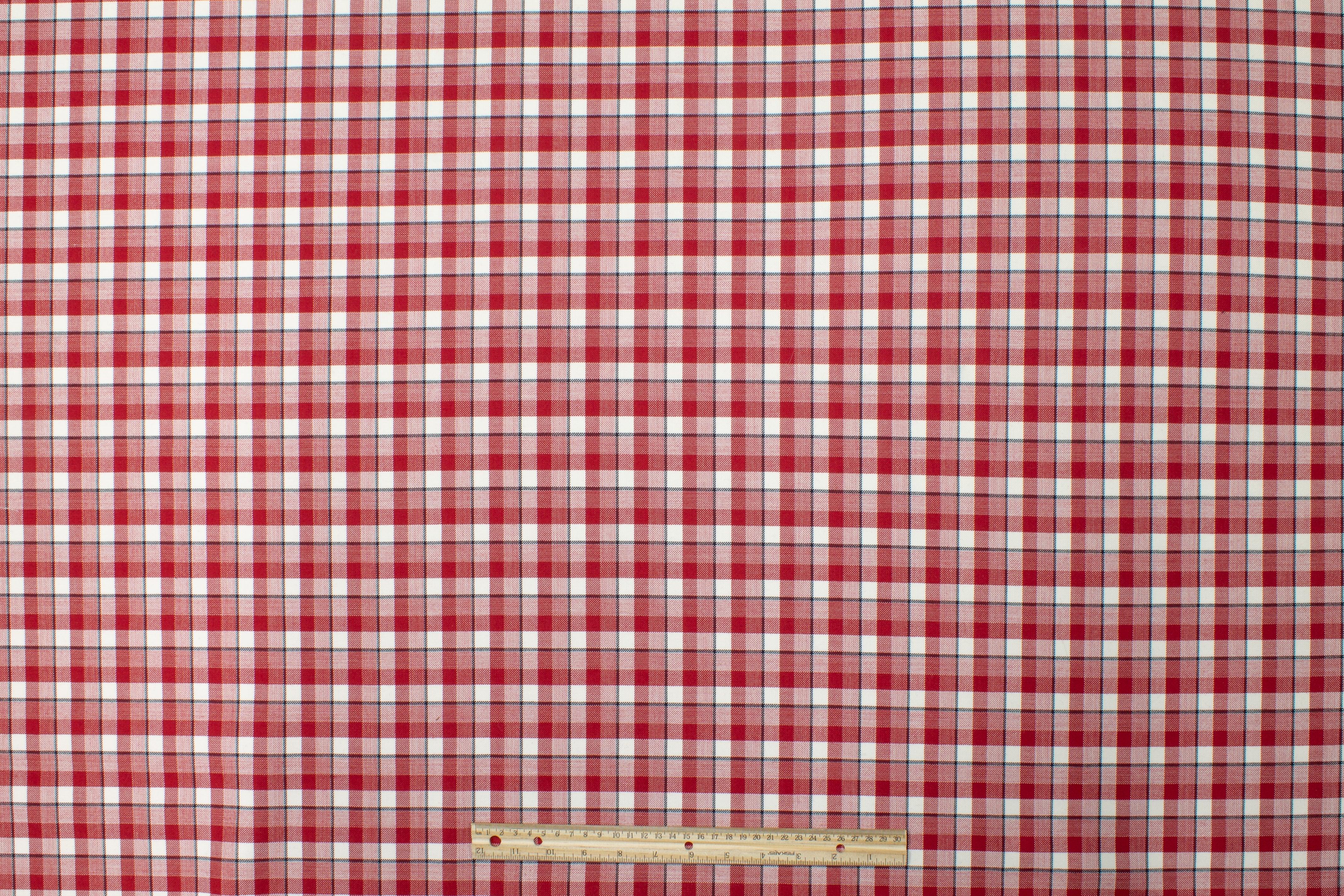 Double Faced Cashmere Wool Suiting - Red, Navy, White - Prime Fabrics